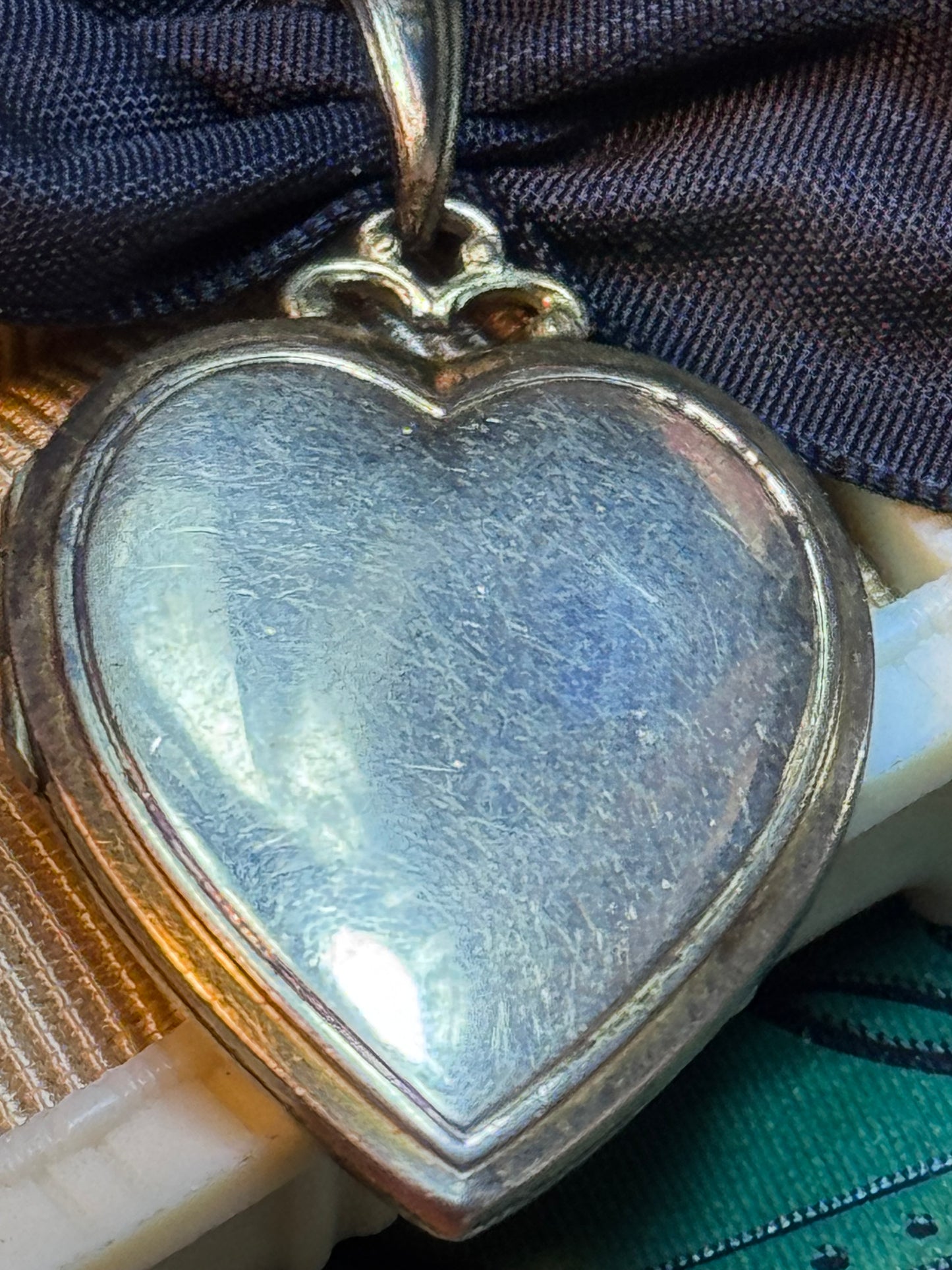Antique Hayward Gold Filled Heart Locket Photo Pendant Monogrammed CBW