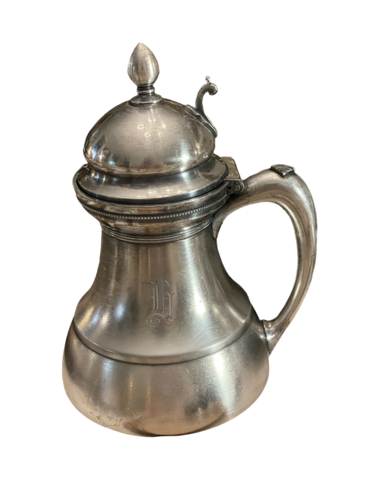 Victorian Syrup Pitcher Meriden B. Co. Quadruple Plate Monogram