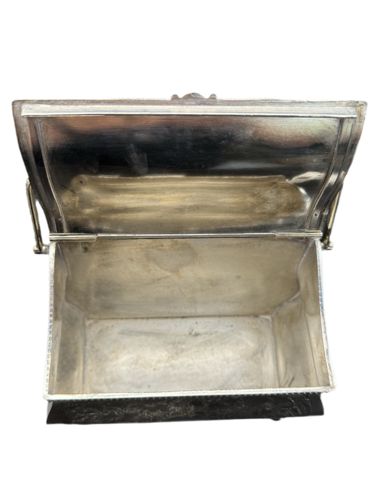 Antique Sheffield Silver Plate Double Biscuit Box – 1889 Marriage Presentation