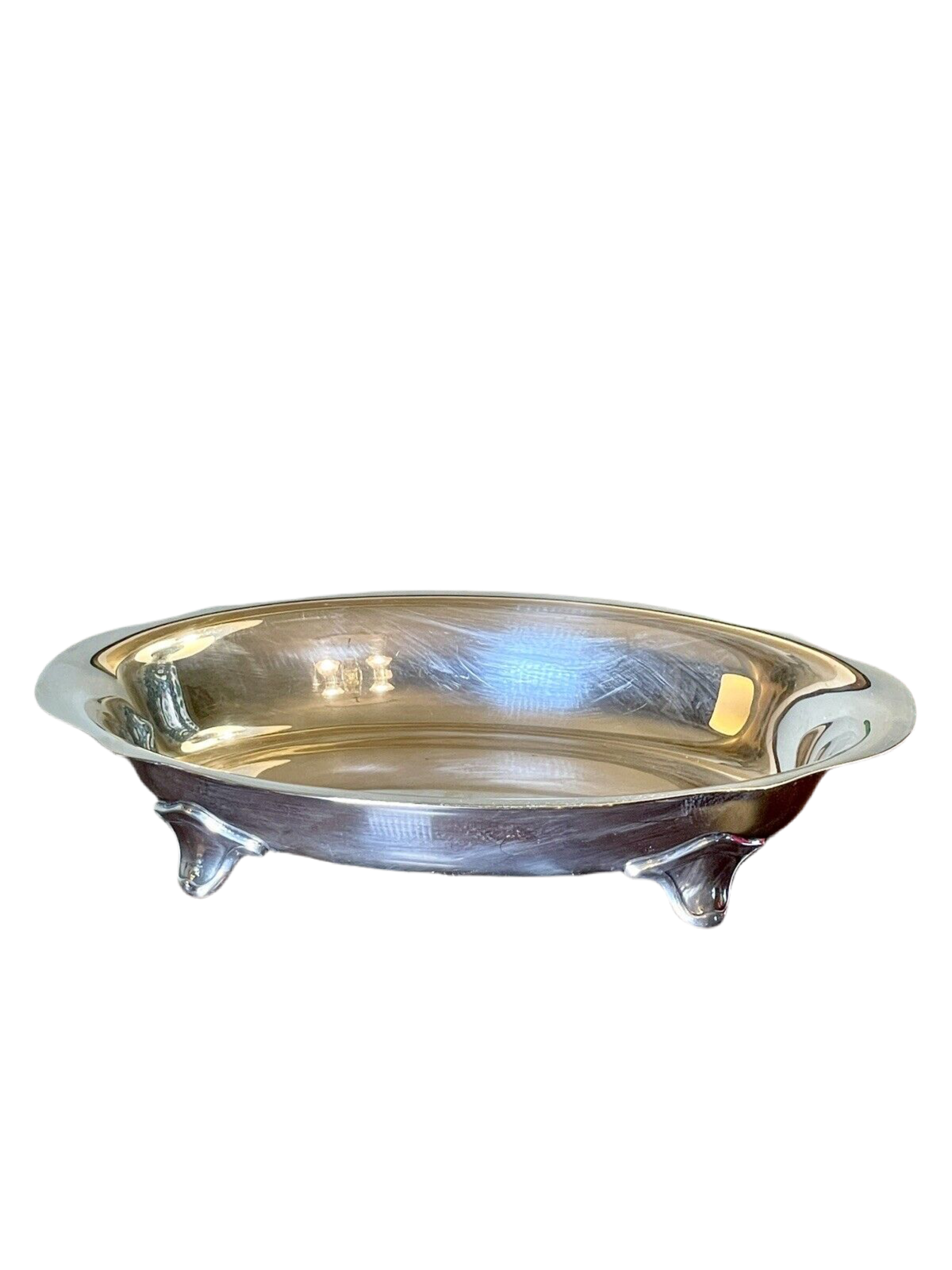 Silverplate Oval Open Serving Dish Gorham Chippendale