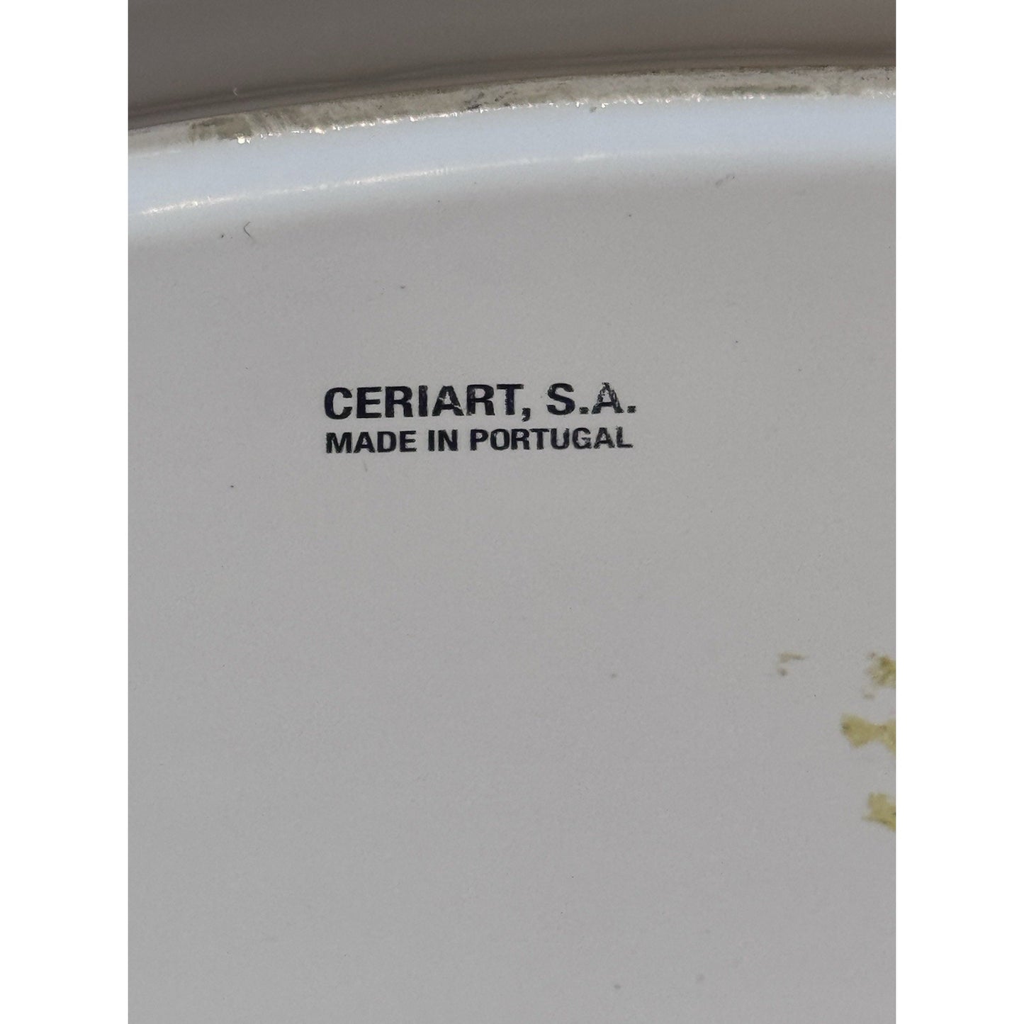 White Ceramic Serving Platter SERIAT Portugal Scalloped Floral 19.25”