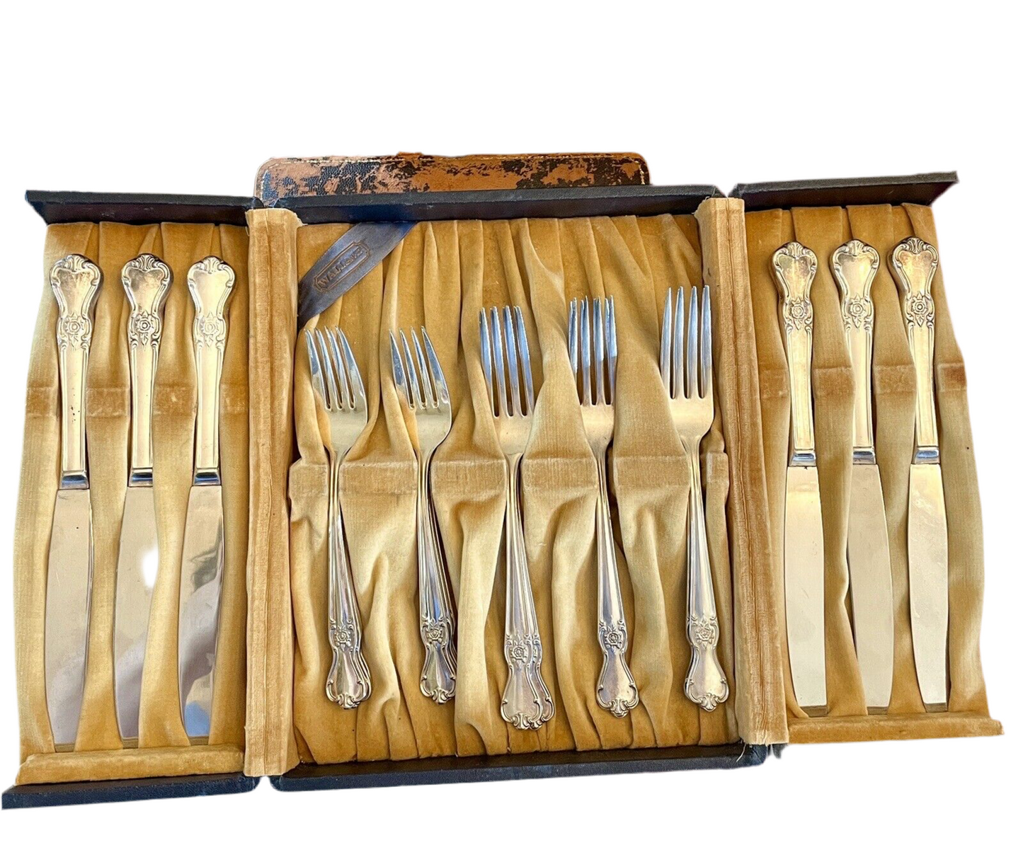 Silverware set for 6 by Old Company Plate “Signature ROSE”6 Dinner Knives, 6 Dinner Forks, 6 Salad Forks