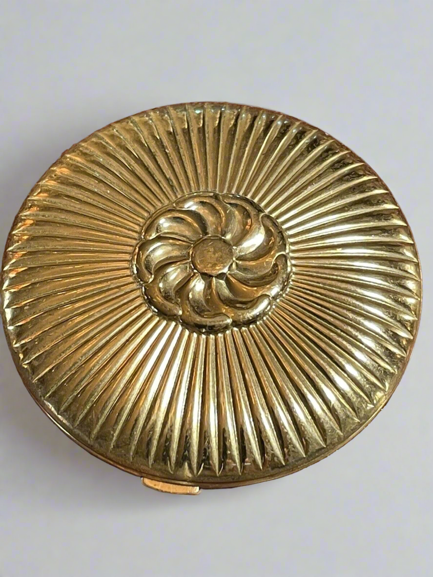 VINTAGE Compact Richard Hudnot Gold Tone no Powder Estate Find