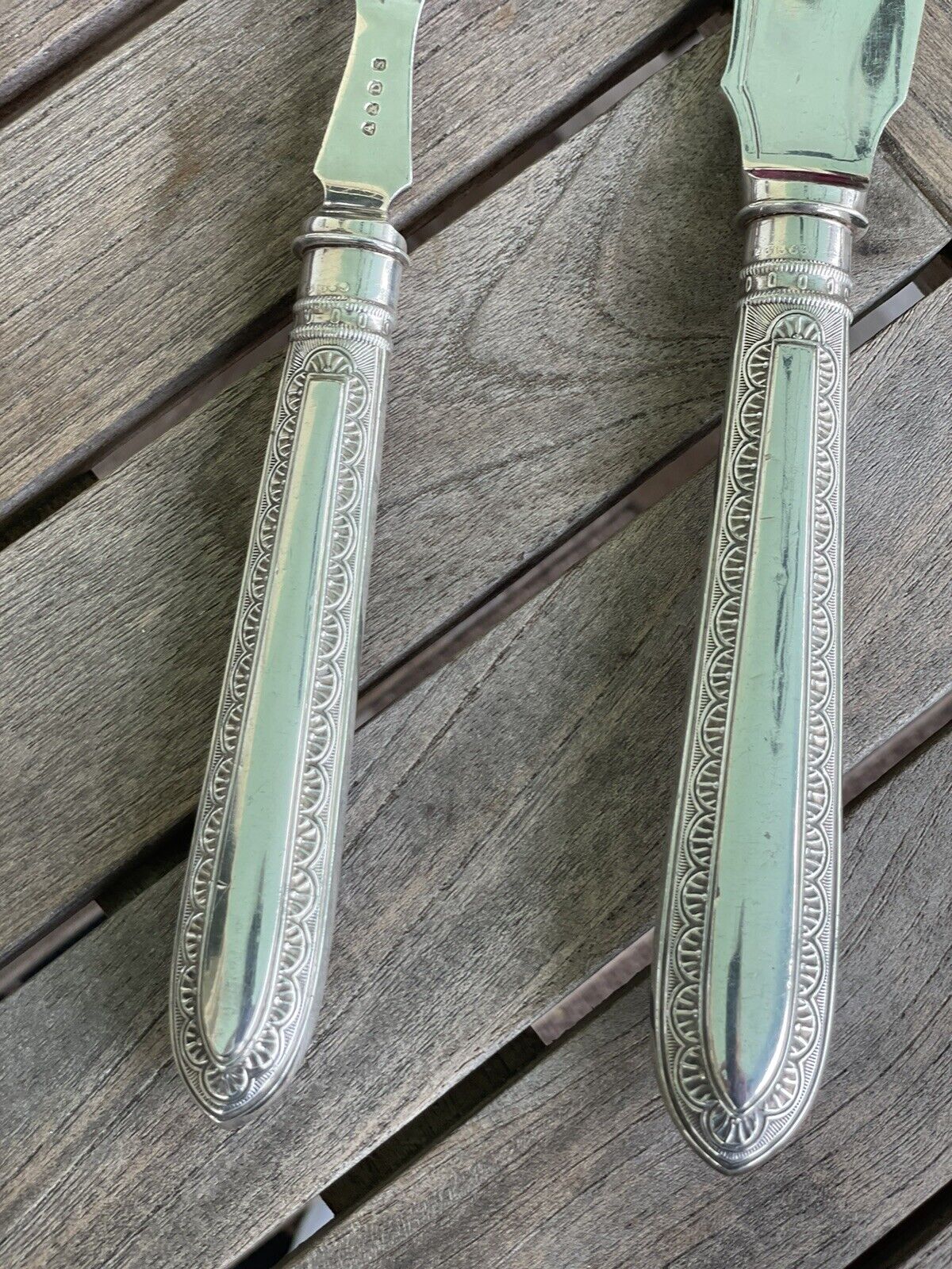VICTORIAN Serving Set ANTIQUE Allen & Darwin In Case SILVER-PLATE