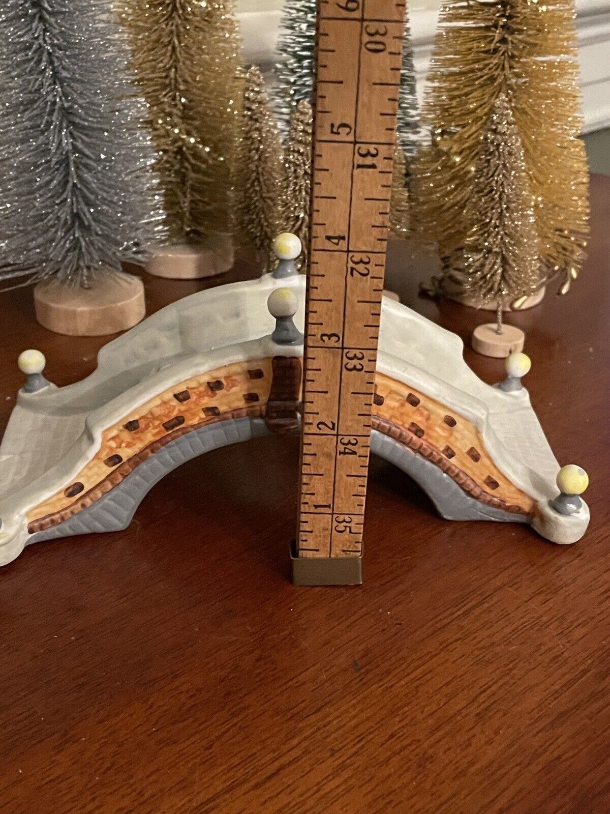 Lemax Hearthside Village Porcelain Garden Bridge 1992 #23069