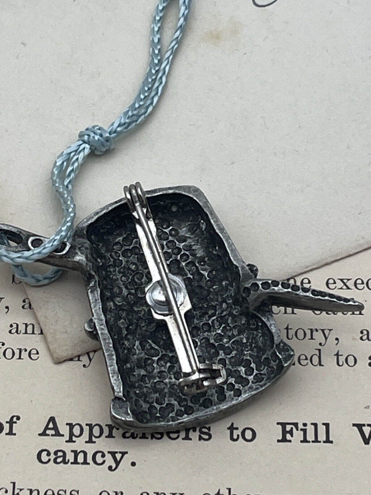 Vintage Pewter Thimble with Needle and Thread Brooch By J J Novelty Brooch