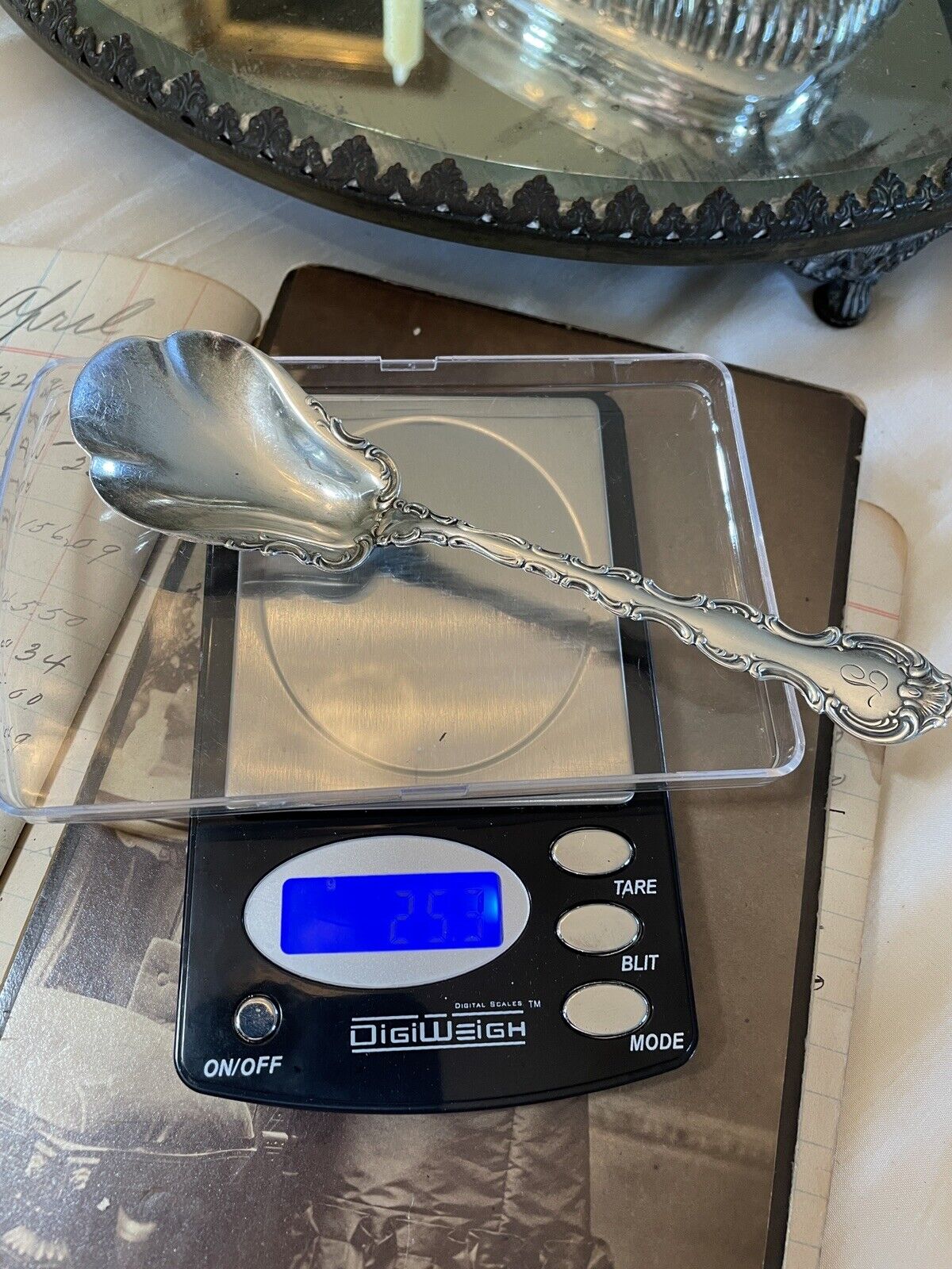 Strasbourg (Sterling, Lion-Anchor-G, 1897) Sugar Spoon Monogram T