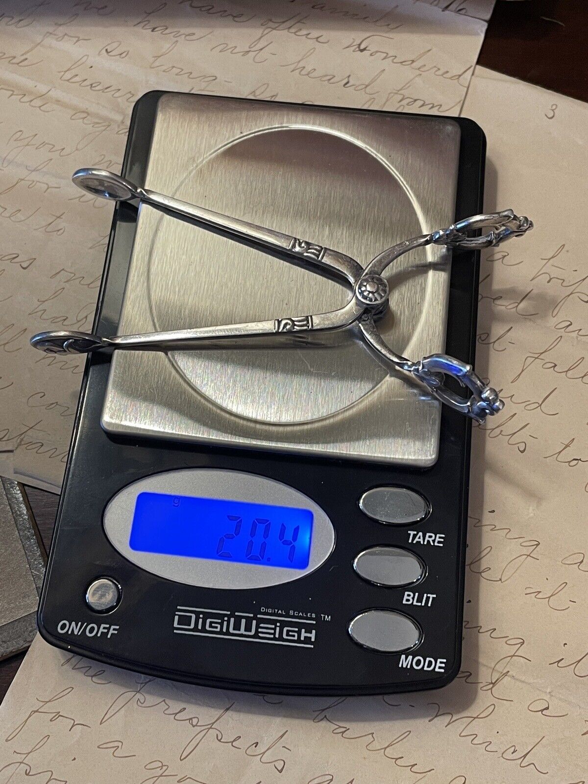 Sterling Sugar Tongs Nips Denmark NO MONOGRAM Cohr