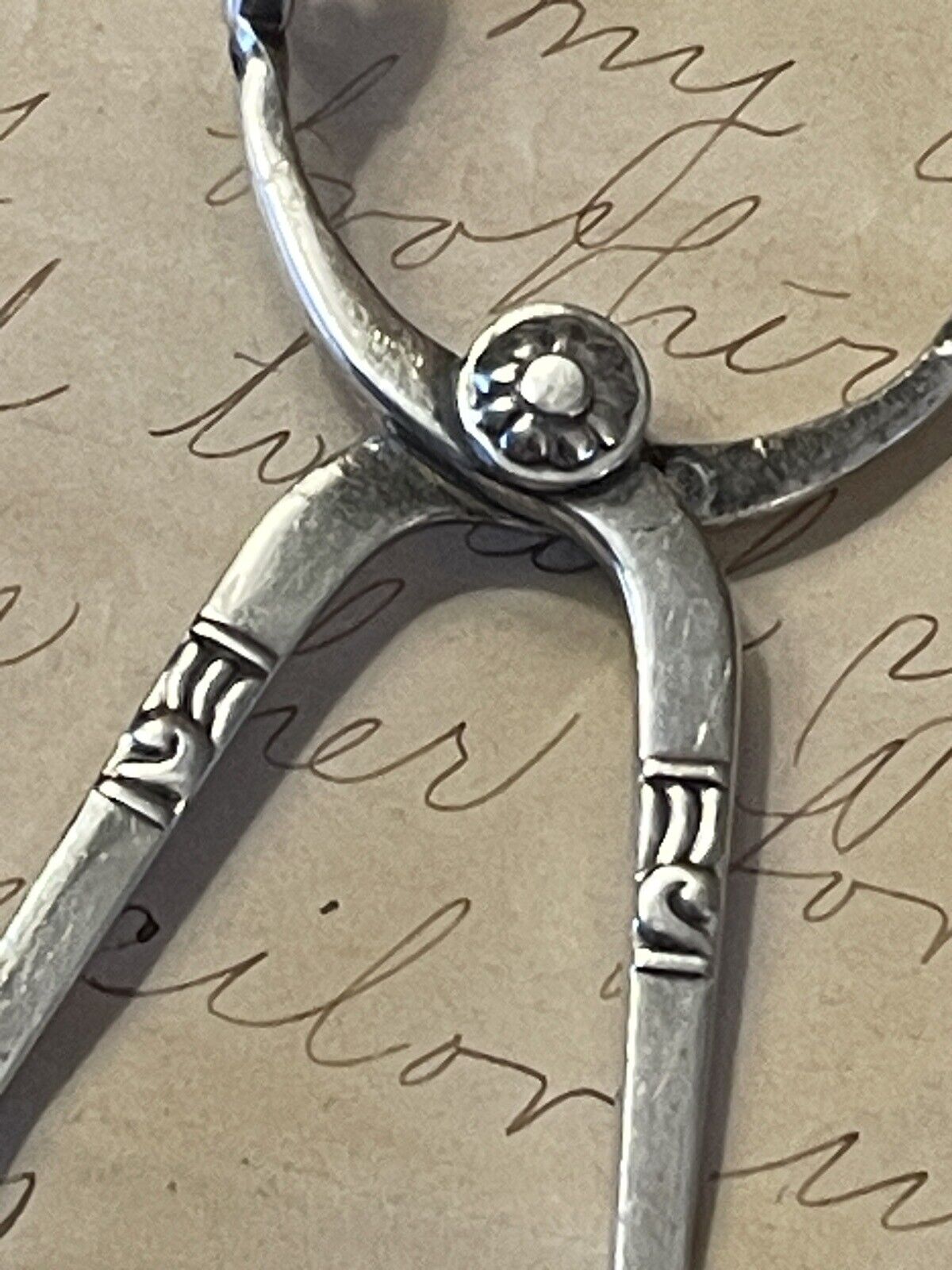 Sterling Sugar Tongs Nips Denmark NO MONOGRAM Cohr
