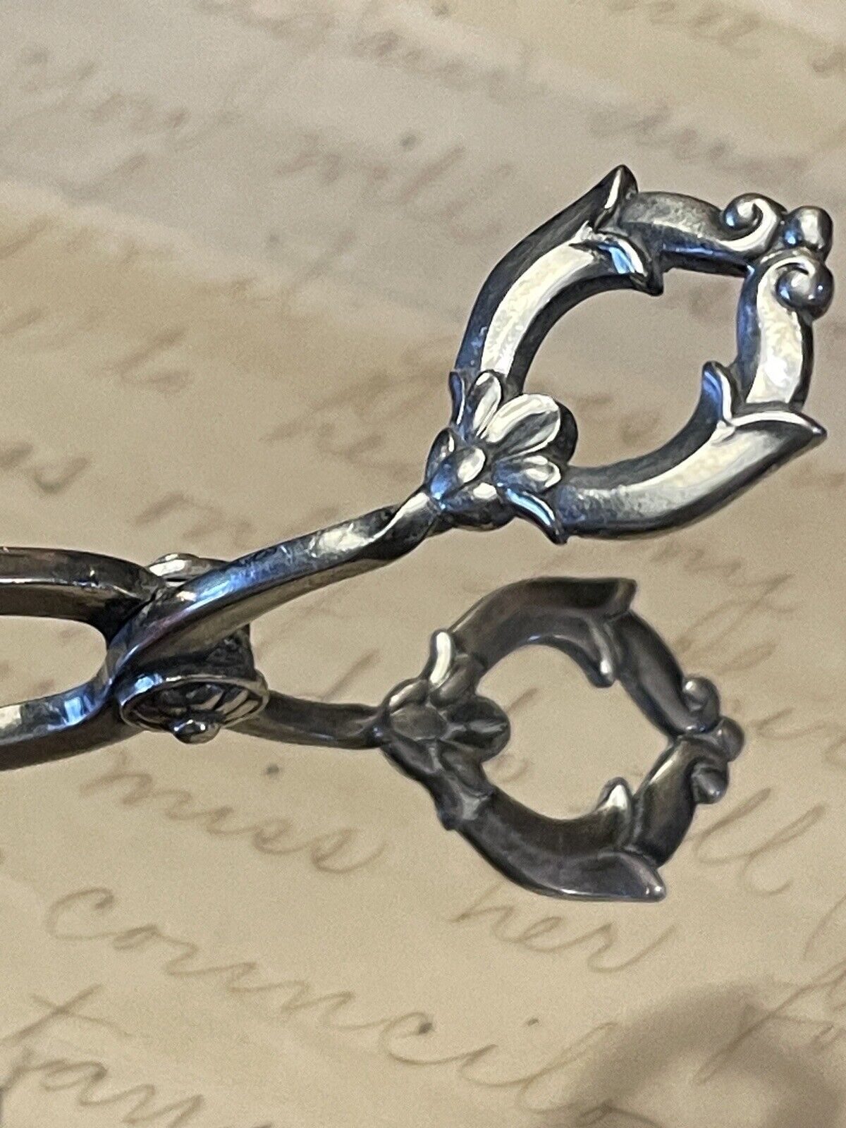 Sterling Sugar Tongs Nips Denmark NO MONOGRAM Cohr