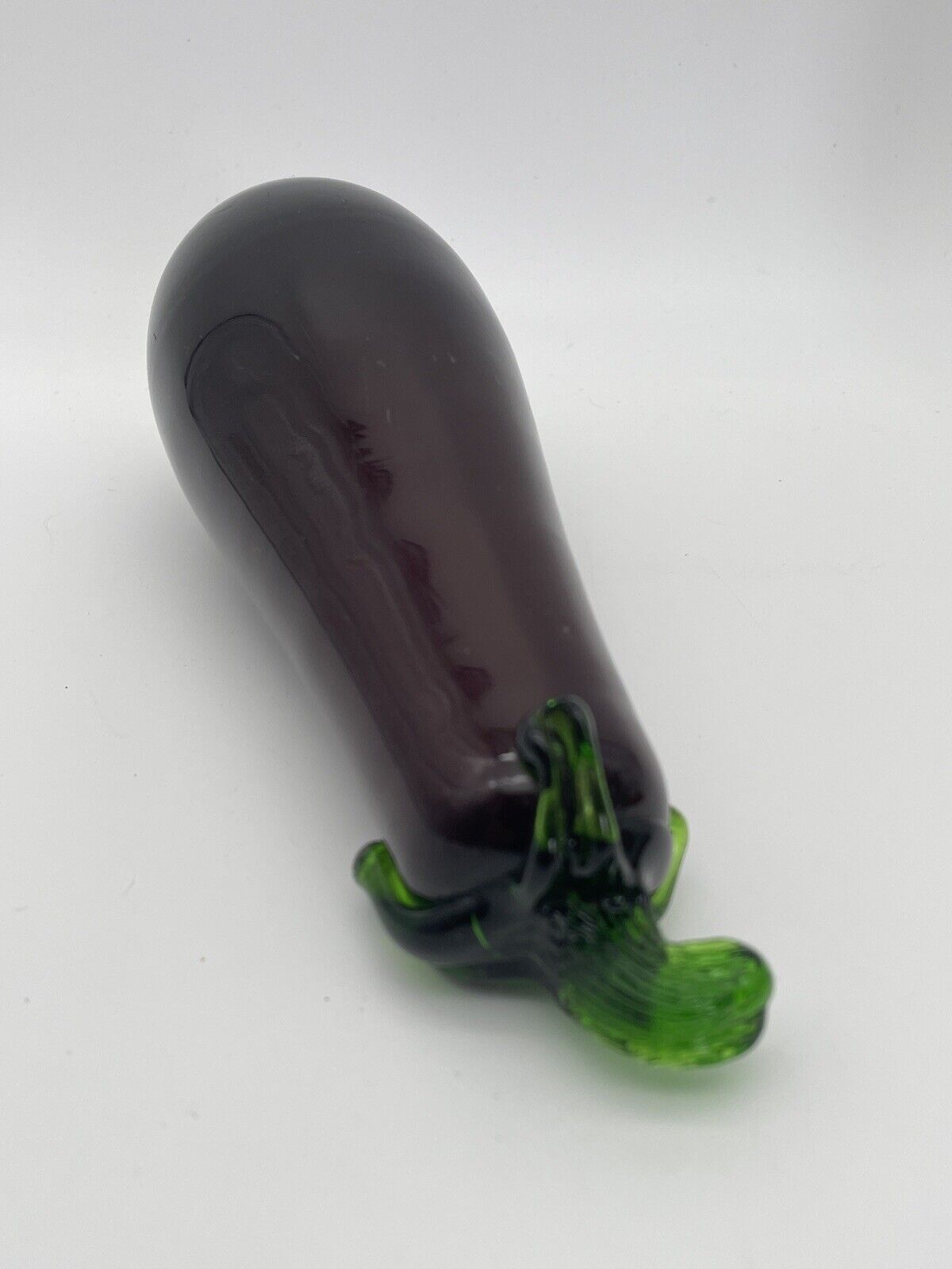 Murano Style Hand Blown Egg Plant Vintage Vegetable MCM