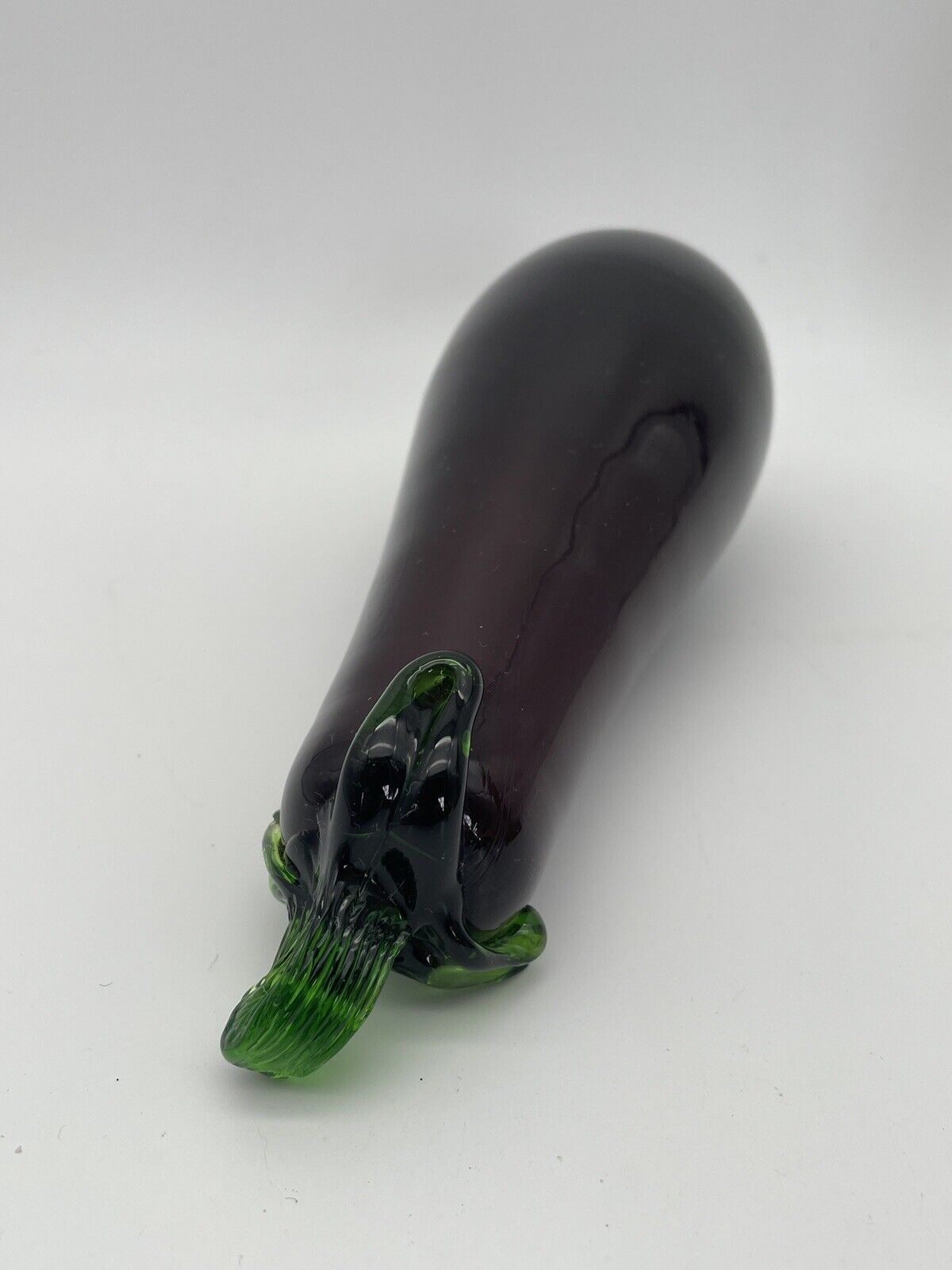 Murano Style Hand Blown Egg Plant Vintage Vegetable MCM