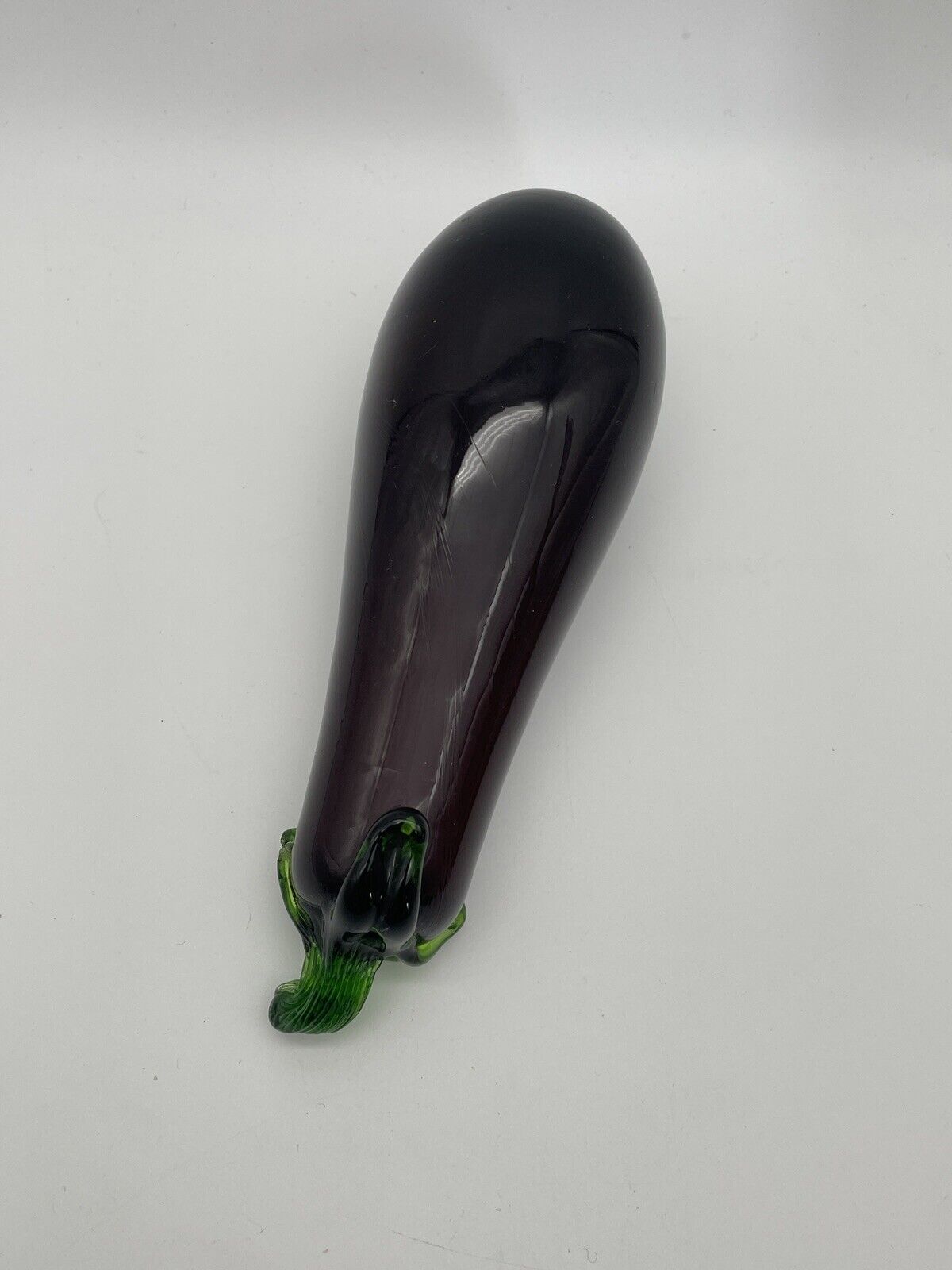 Murano Style Hand Blown Egg Plant Vintage Vegetable MCM