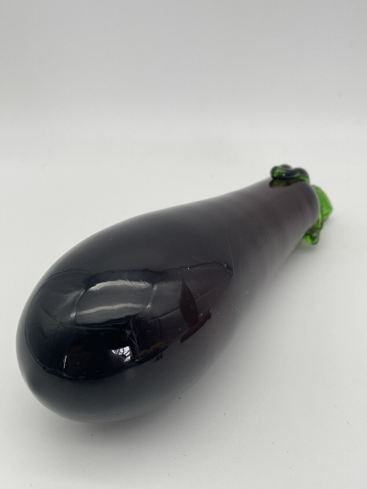Murano Style Hand Blown Egg Plant Vintage Vegetable MCM