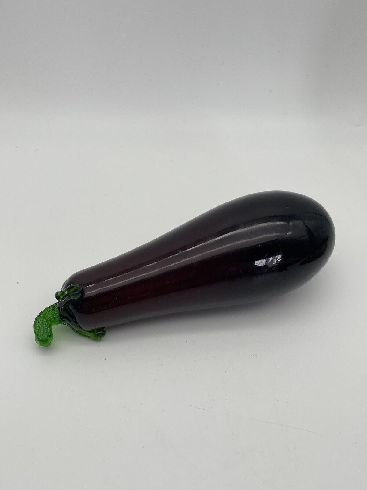 Murano Style Hand Blown Egg Plant Vintage Vegetable MCM