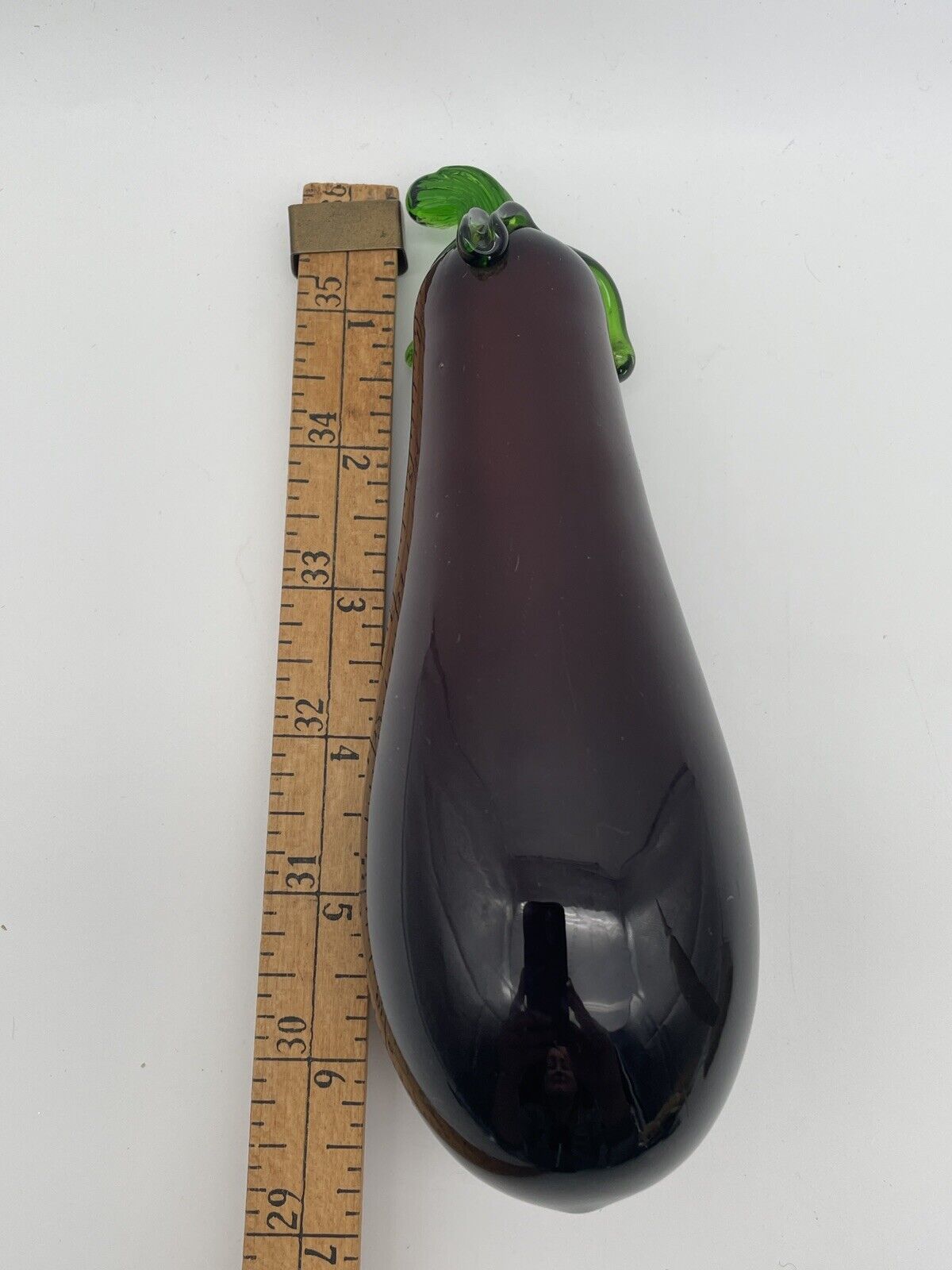 Murano Style Hand Blown Egg Plant Vintage Vegetable MCM