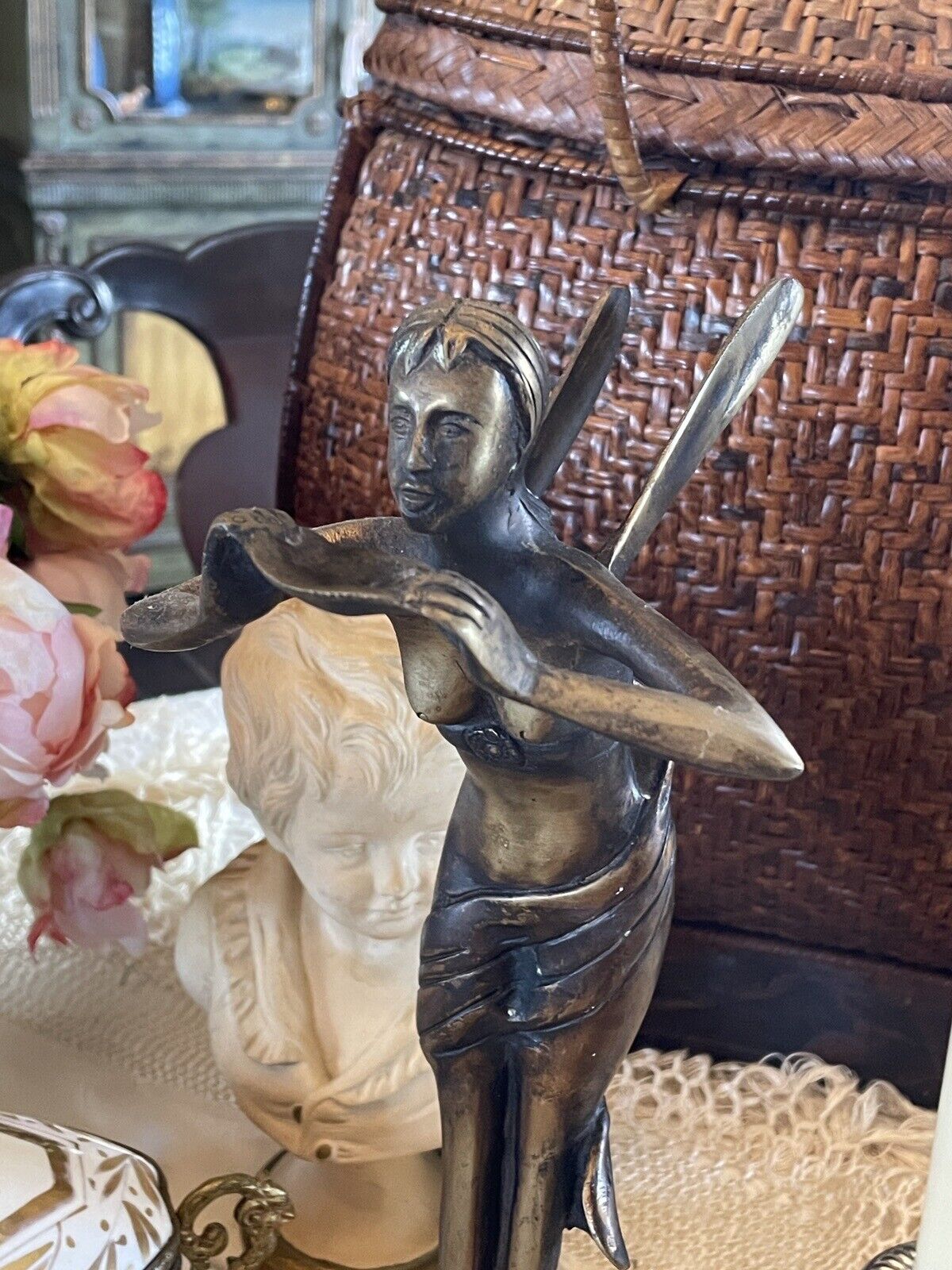 Bronze Fairy Figurine After Paul Armand Bayard De La Vingtrie "Enchanted Spirit"