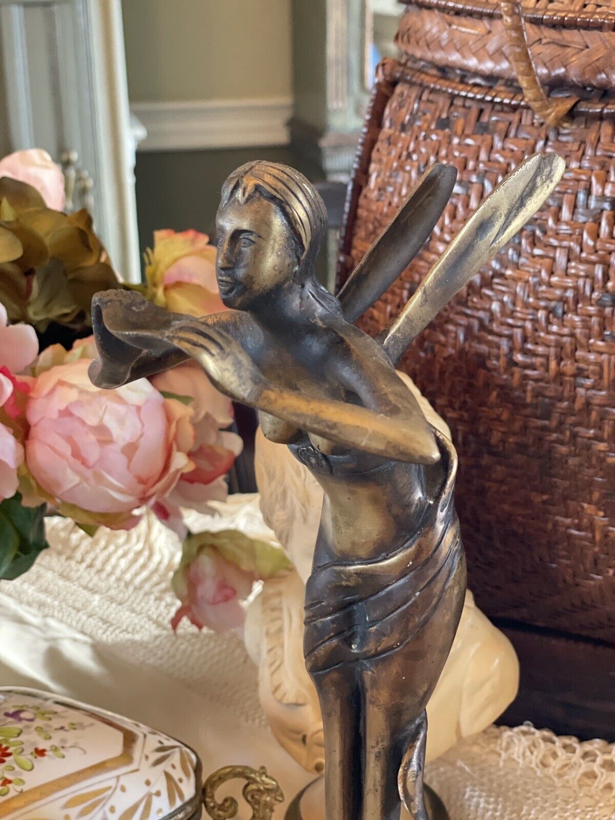 Bronze Fairy Figurine After Paul Armand Bayard De La Vingtrie "Enchanted Spirit"