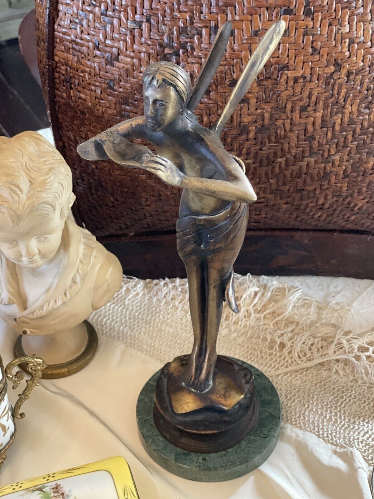 Bronze Fairy Figurine After Paul Armand Bayard De La Vingtrie "Enchanted Spirit"