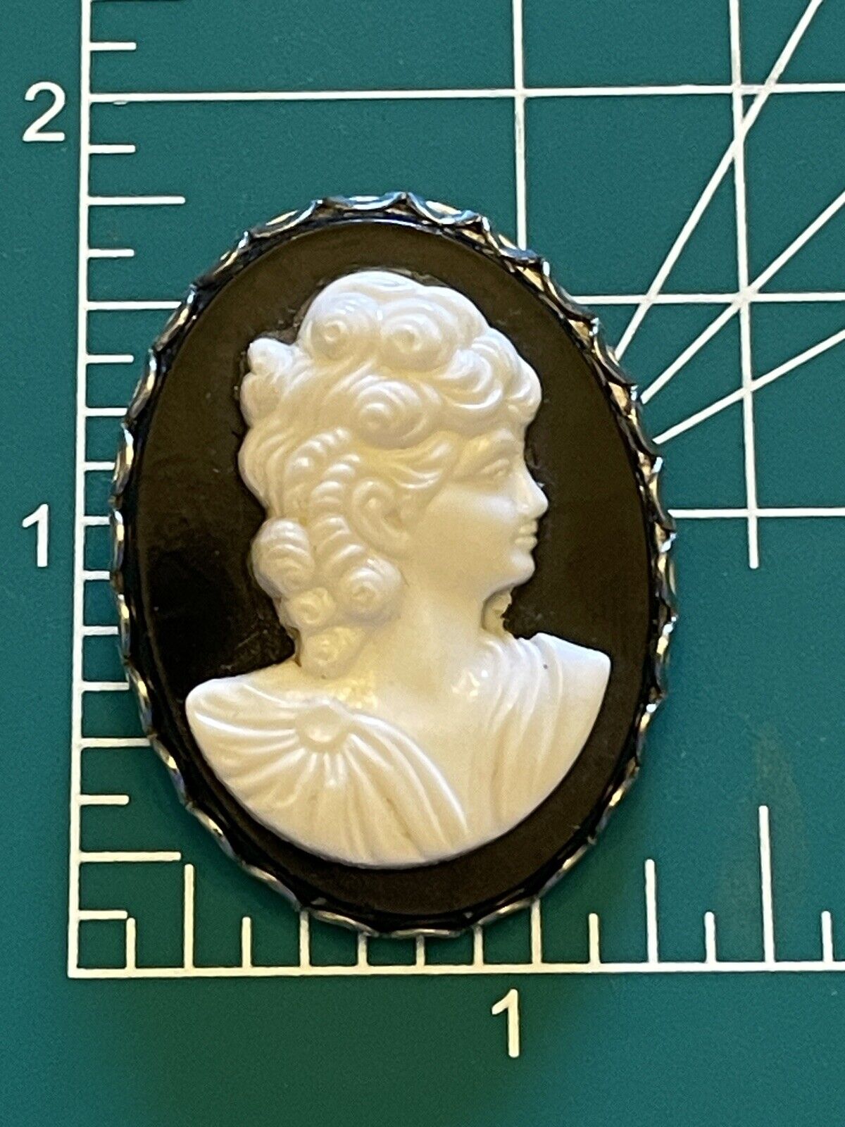 Black Cameo Lot With Black Victorian Style Bracelet GOTHIC Vintage
