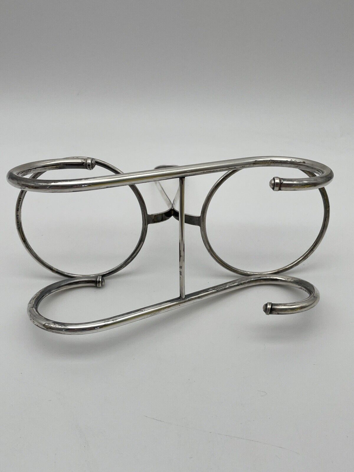 Vintage Sterling Silver Condiment Or Jam Jar Holder Weighted