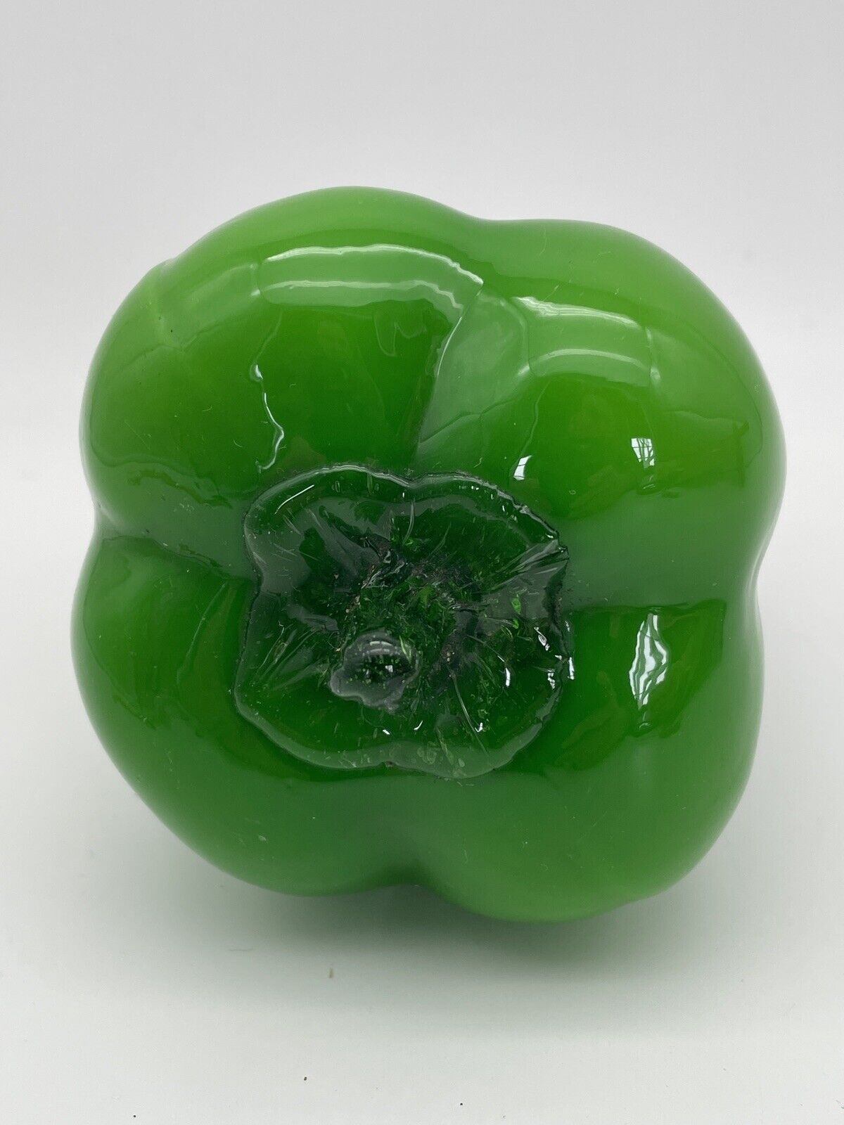 Green Bell Pepper Murano Style Glass Art Vegetable