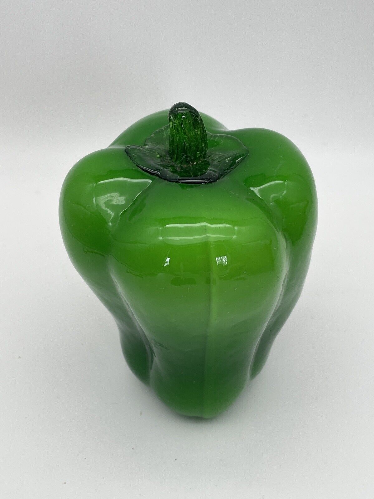 Green Bell Pepper Murano Style Glass Art Vegetable