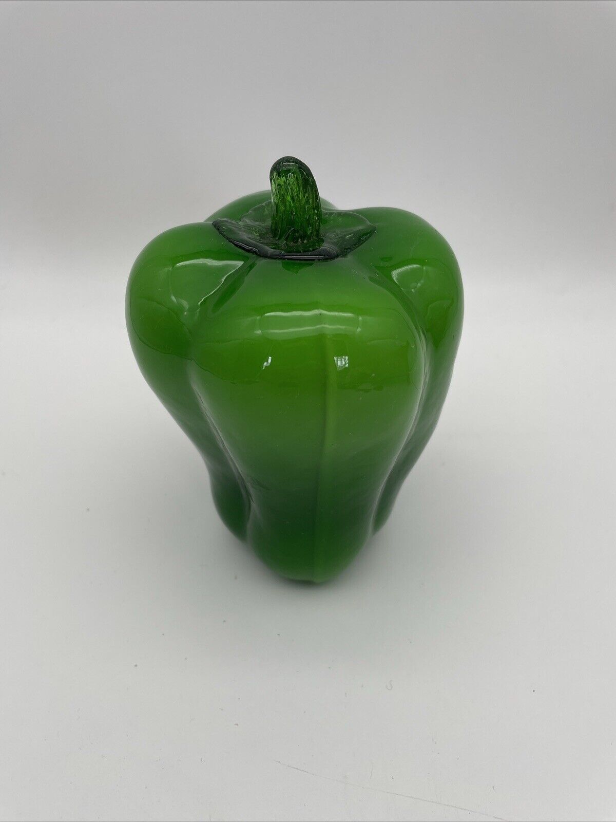 Green Bell Pepper Murano Style Glass Art Vegetable