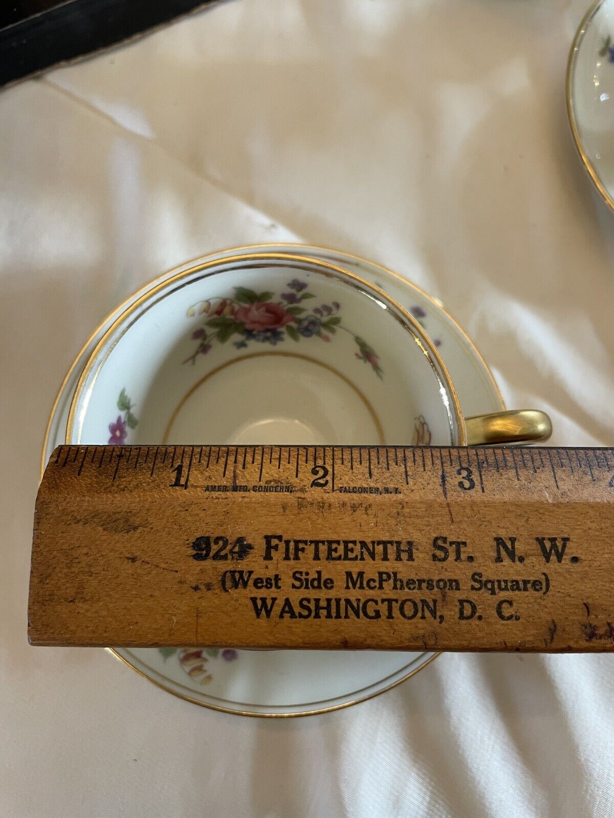 4 Espresso Cups & Saucers Demitasse Tirschenreuth The Queens Rose