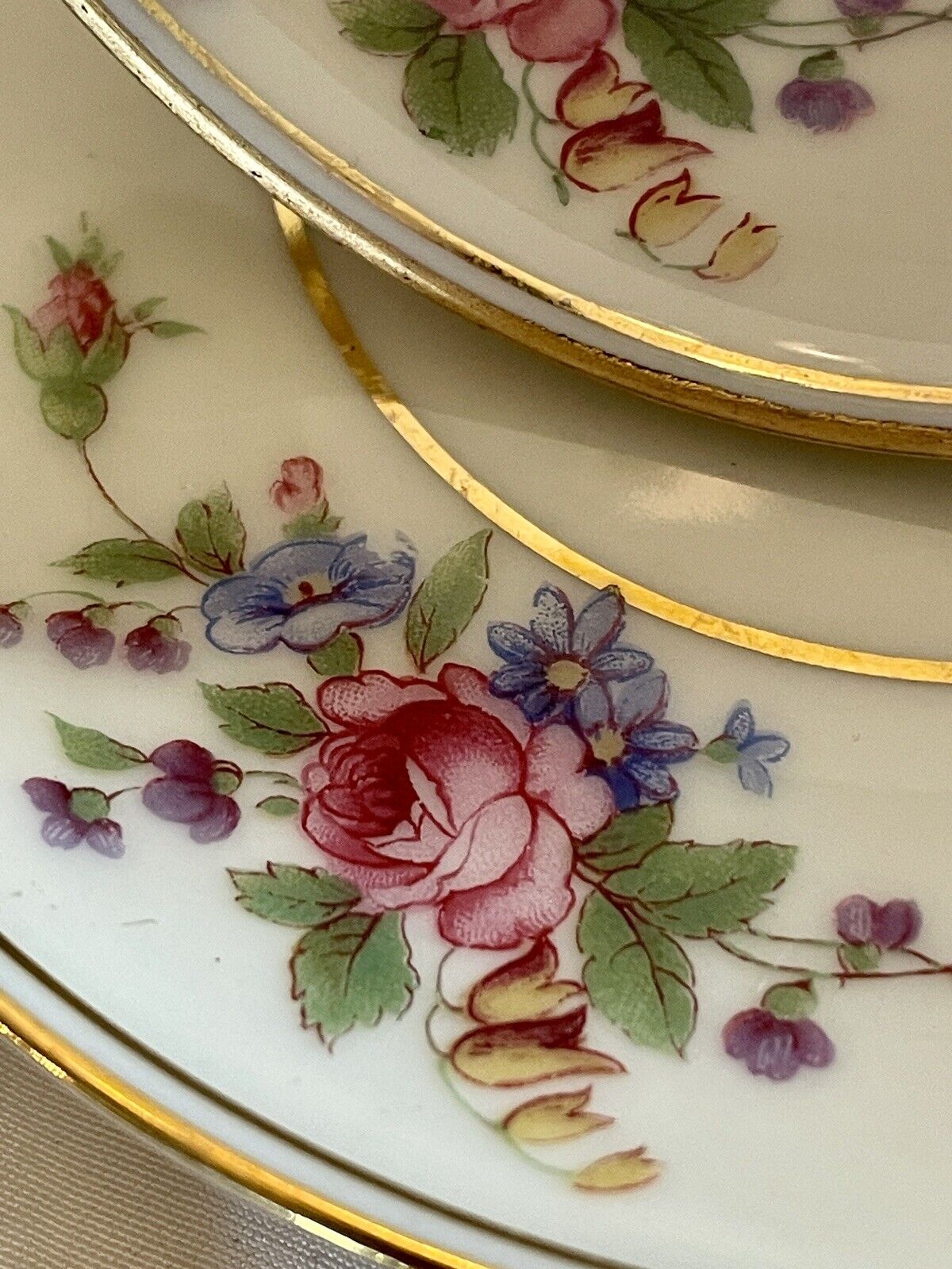 4 Espresso Cups & Saucers Demitasse Tirschenreuth The Queens Rose