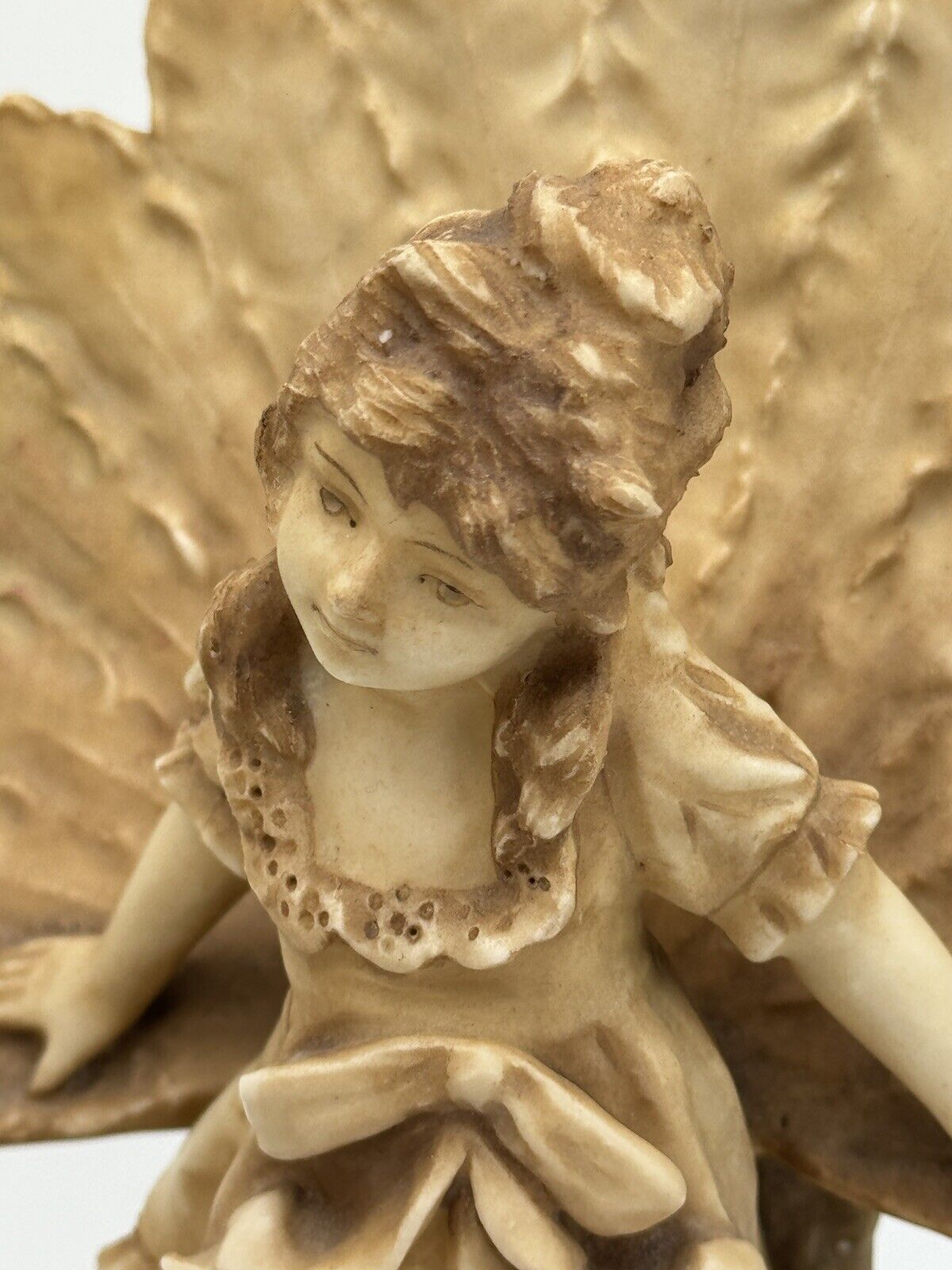 Pair Of Victorian Style Mantle Figurines Depicting Young Girl AS IS!