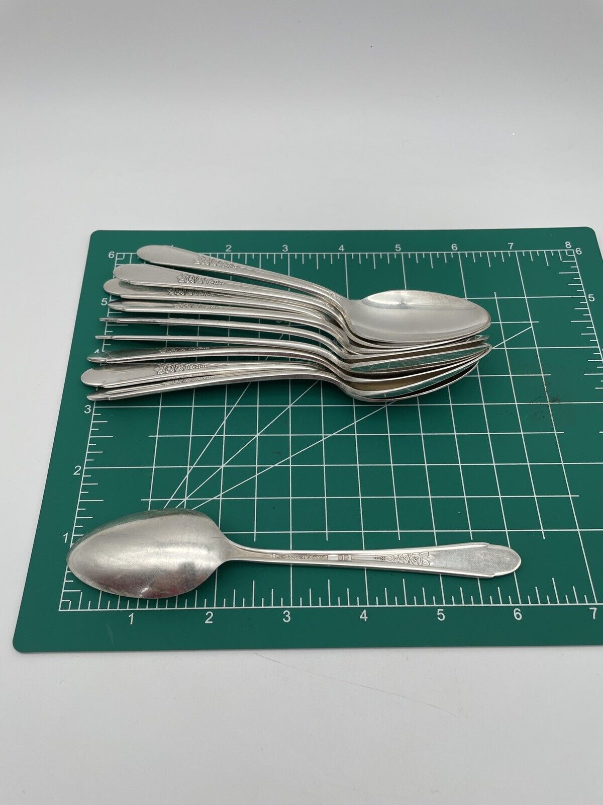 10 *WM Rogers & Son* 1941 PRISCILLA / LADY ANN Tea Spoons Silverplate IS
