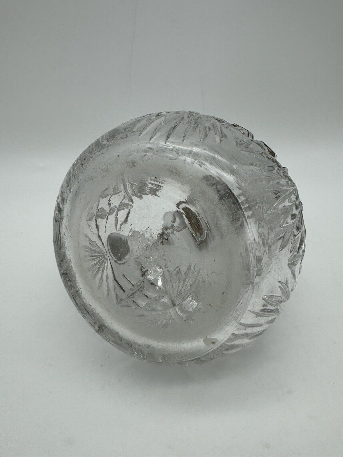 Vintage Glass Syrup Pitcher With Silverplate Lid Inside REPAIR