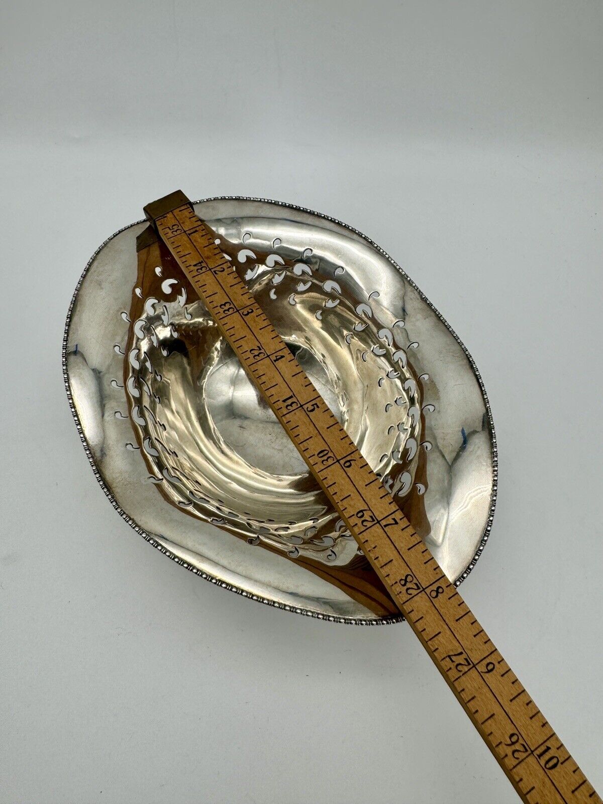 Antique Footed Bowl Serpentine Reticulated F Roger’s Quadruple Silver Plate
