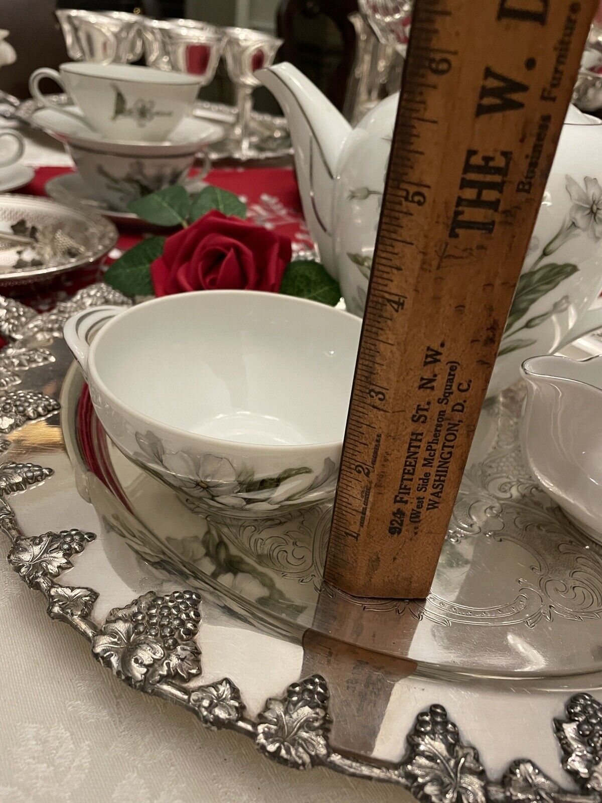 Teapot With Creamer & Sugar VINTAGE MCM Woodlands Craftsman China