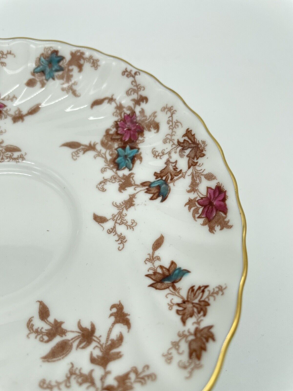 Minton Ancestral Wreath Back Stamp Bone China Vintage Cup & Saucer Set