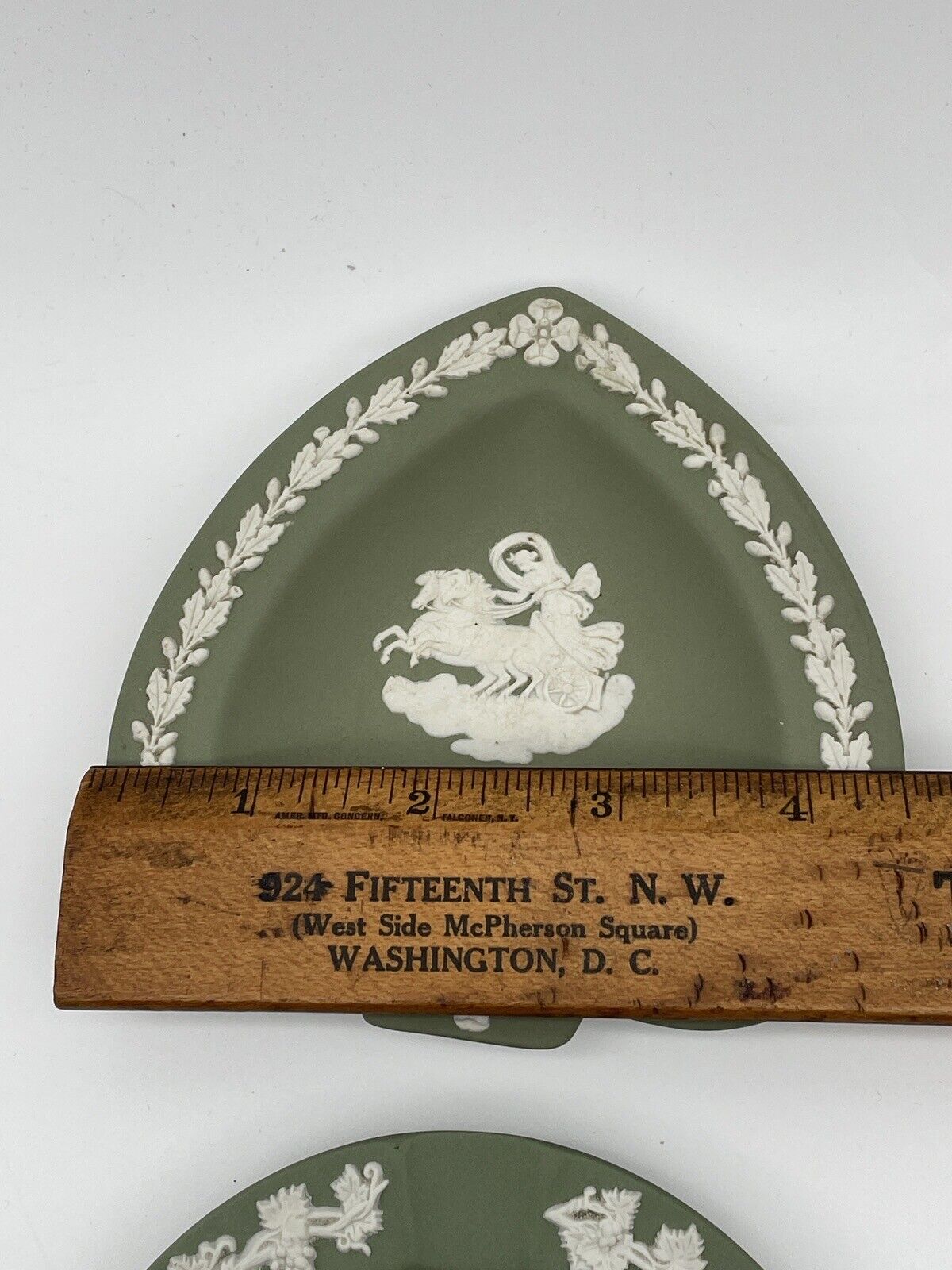 Green Wedgwood Jasperware Ashtrays Set Of 4 50s & 60s Vintage