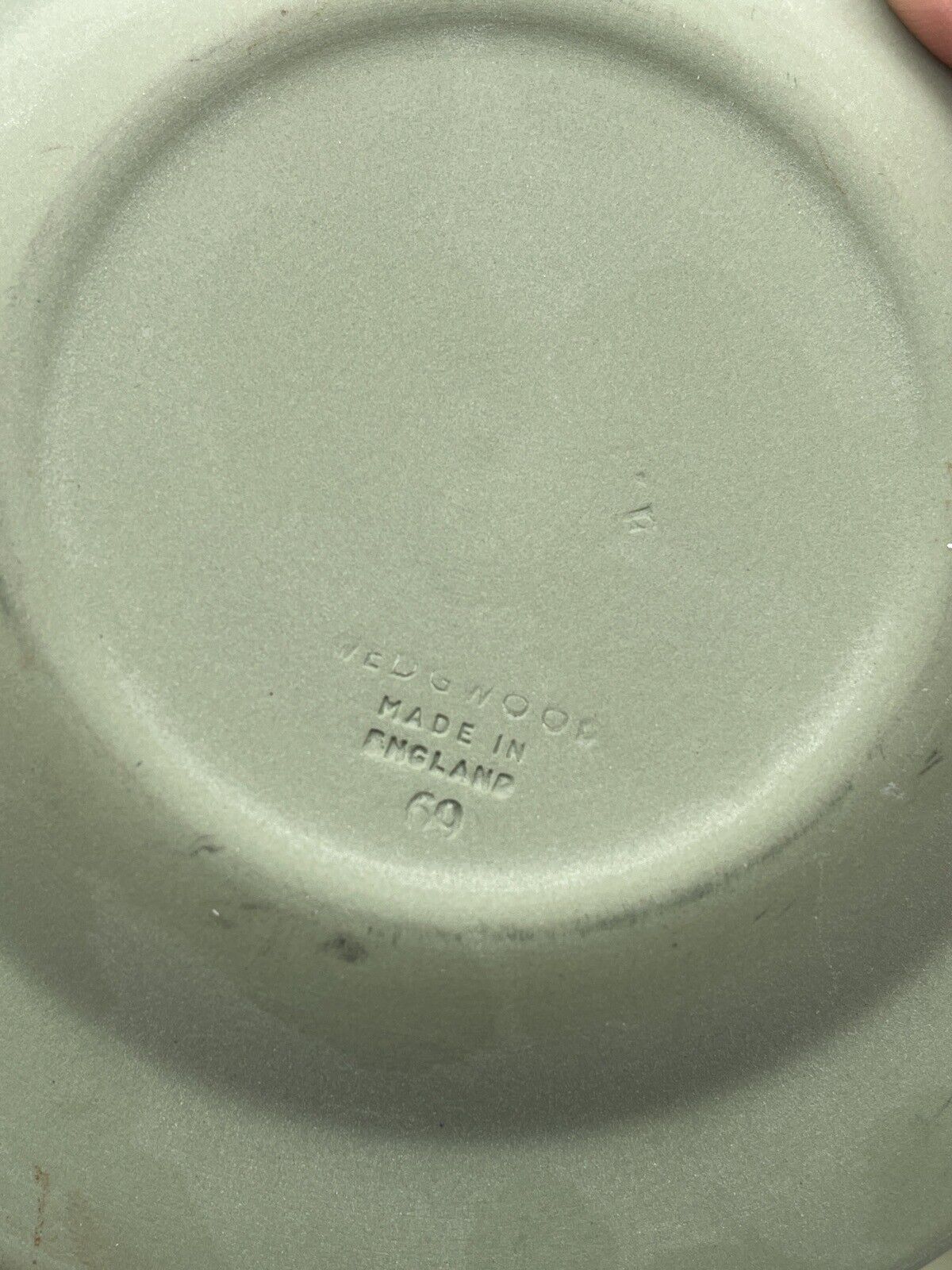 Green Wedgwood Jasperware Ashtrays Set Of 4 50s & 60s Vintage