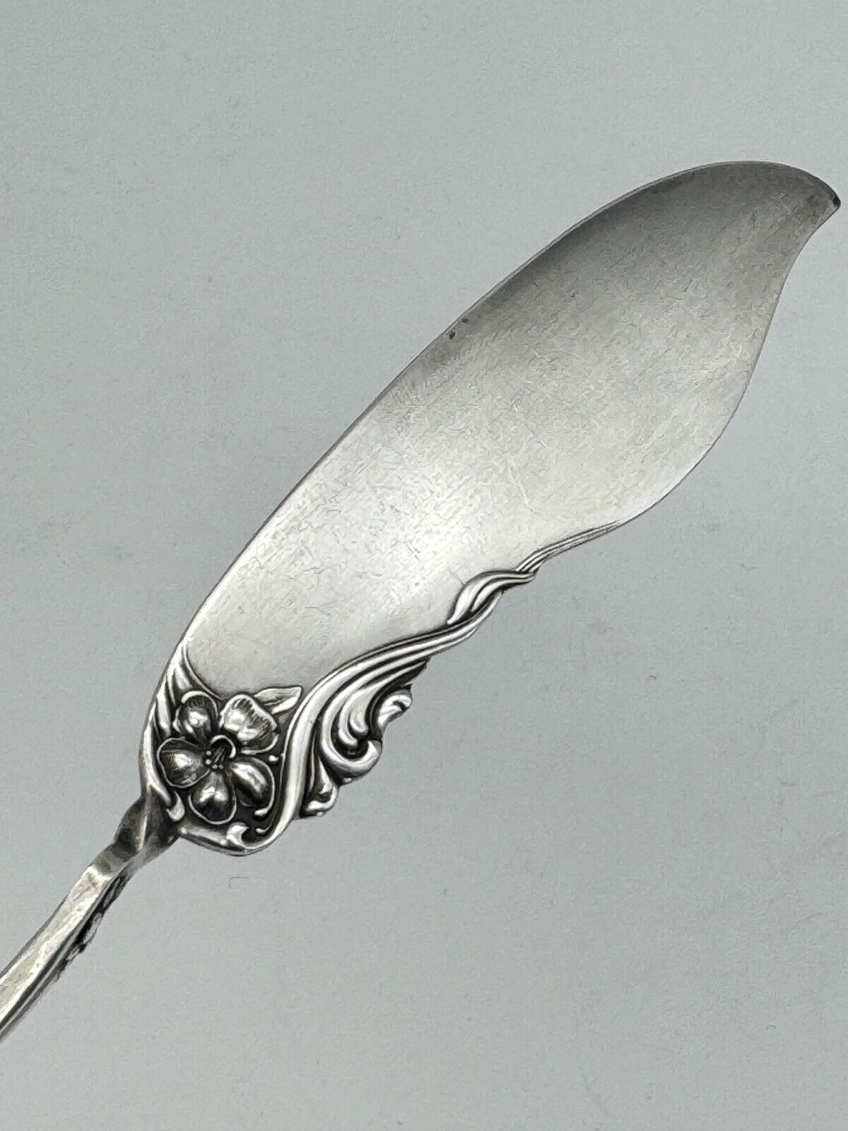 Antique Arbutus 1908 Butter Knife Twisted Handle Wm Rogers MFG & Co AA
