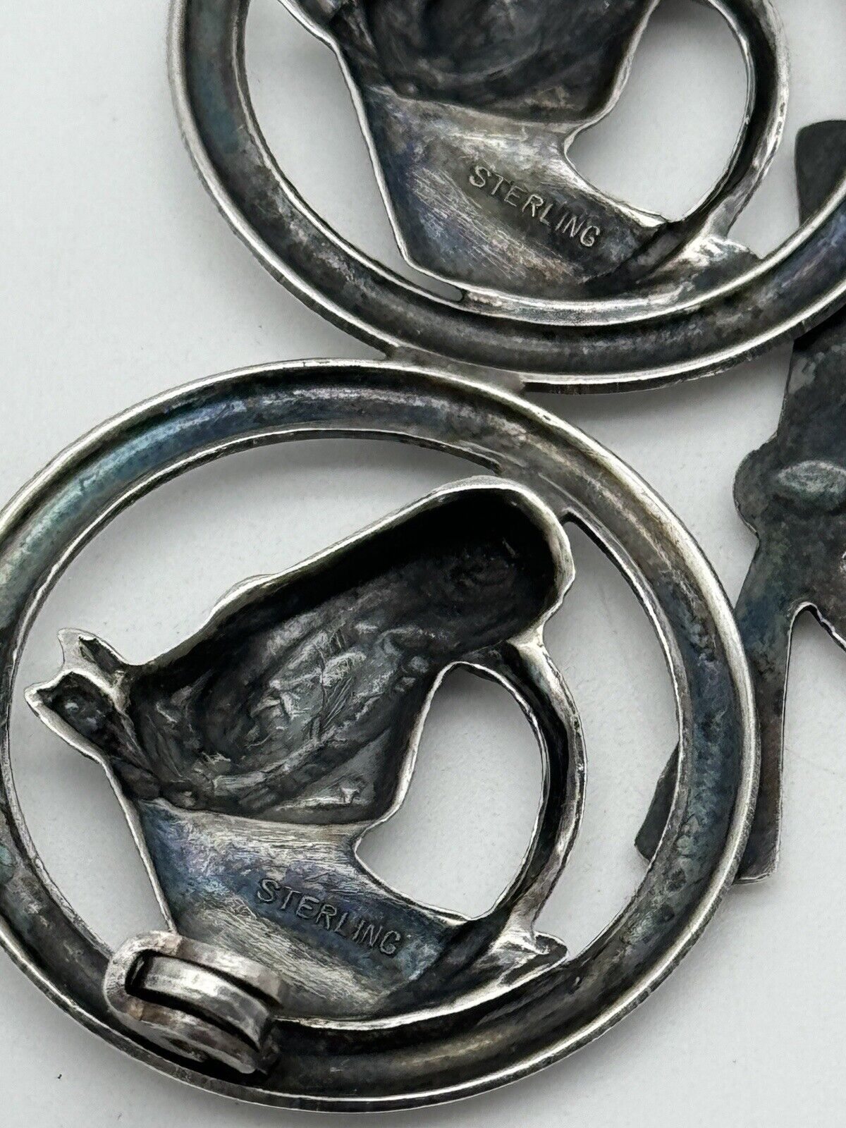 Vintage Sterling Silver Horse Pin Brooch Kentucky Derby Circa 2”
