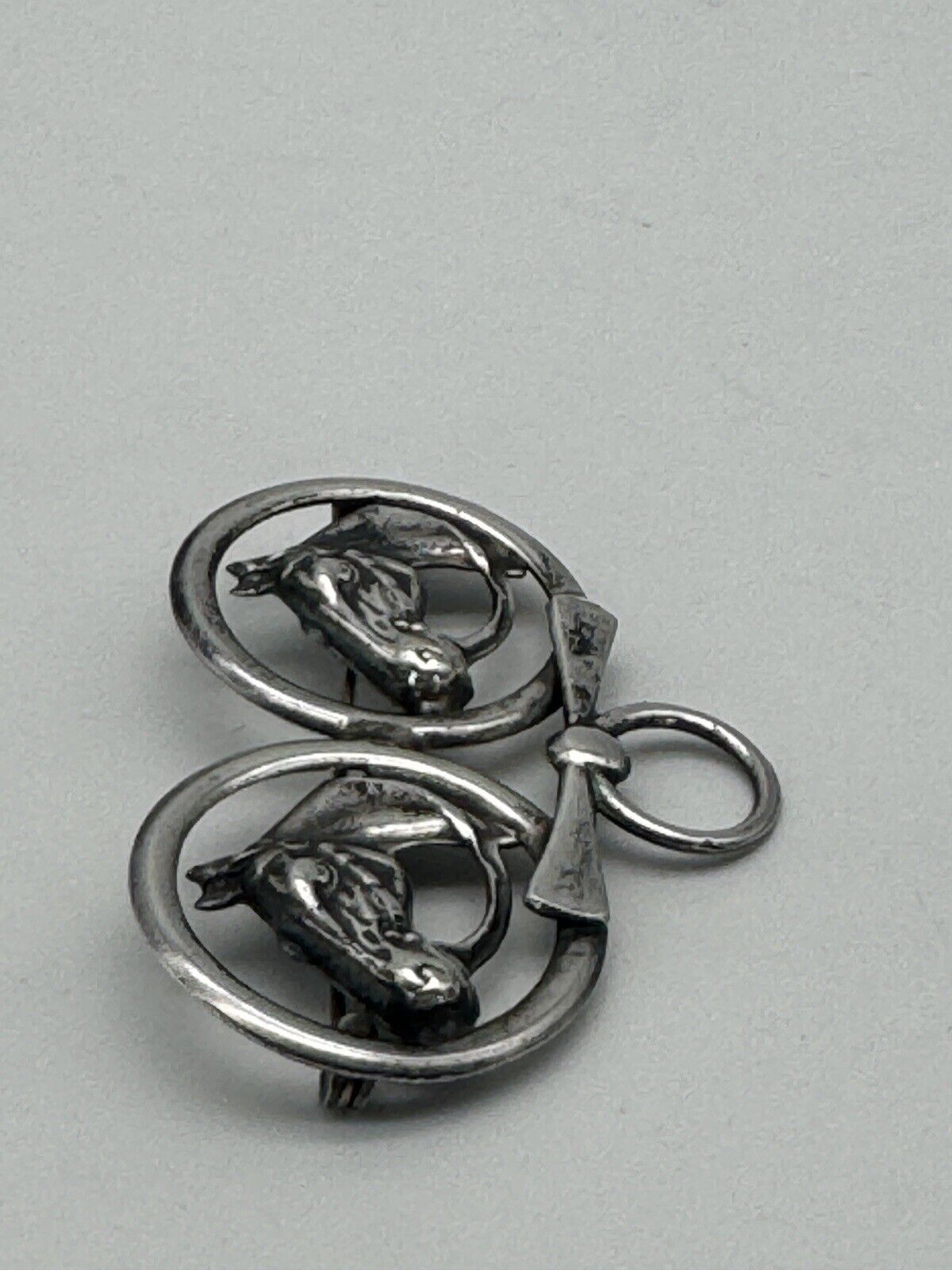 Vintage Sterling Silver Horse Pin Brooch Kentucky Derby Circa 2”