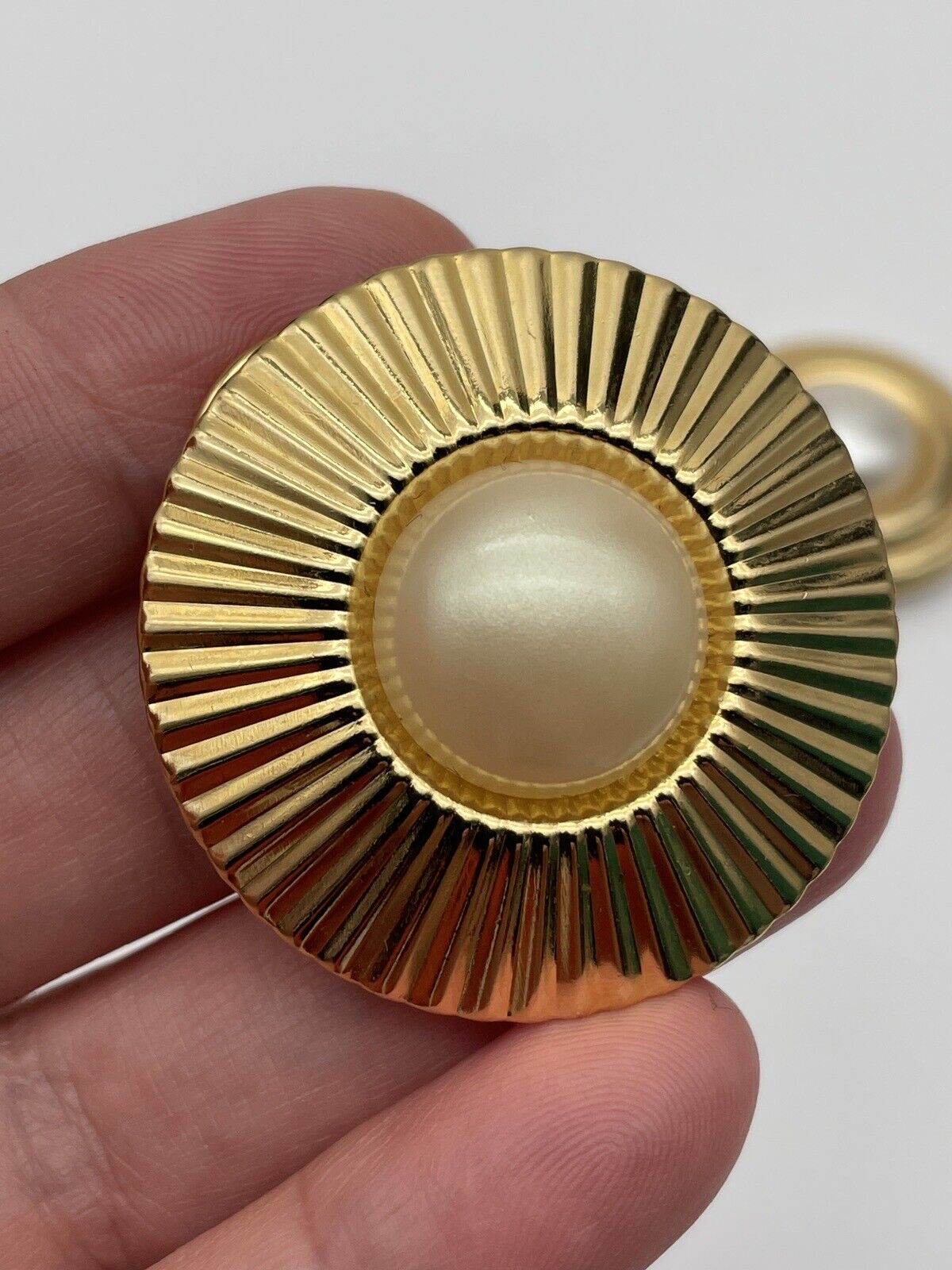 Vintage Scarf Clip Lot Gold Tone With Faux Pearls Set Of Three