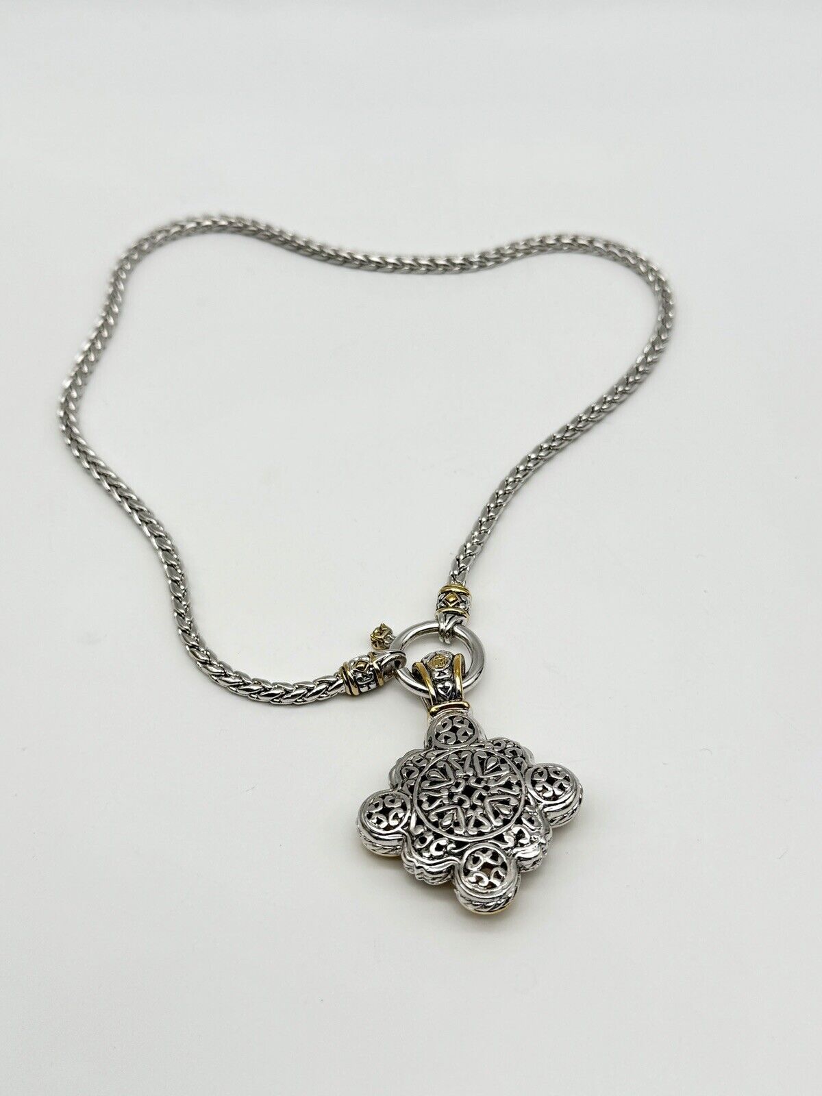 John Medeiros Spring Ring Chain Celebration Necklace & Large Pendant