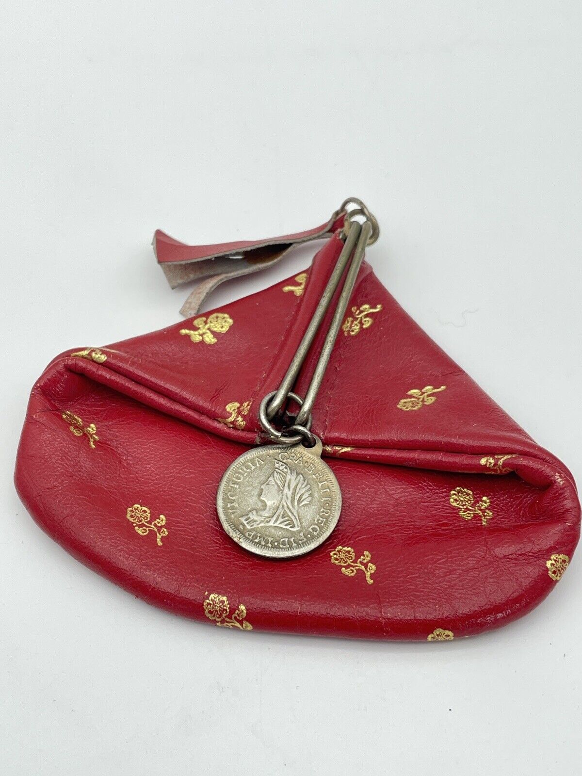 Sold Antique Leather Advertising Coin Purse