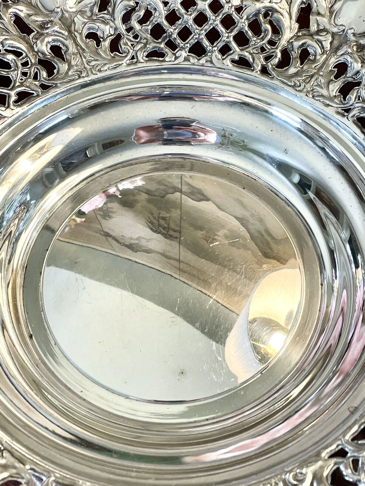 FOOTED BOWL WITH CHERUBS RETICULATED Silverplate Exquisite WA SPAIN