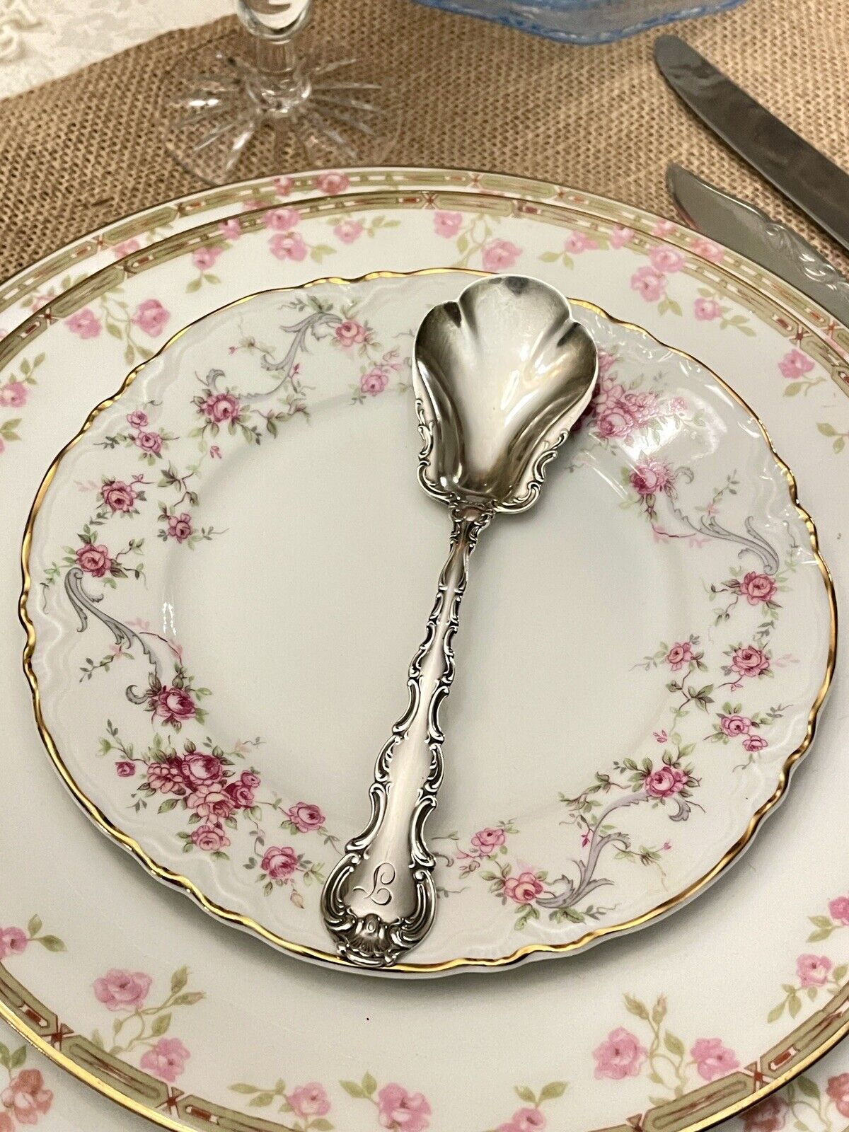 Strasbourg (Sterling, Lion-Anchor-G, 1897) Sugar Spoon Monogram T