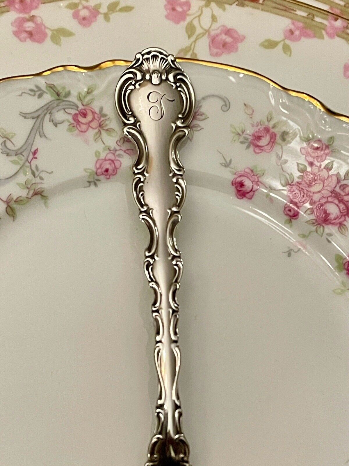 Strasbourg (Sterling, Lion-Anchor-G, 1897) Sugar Spoon Monogram T