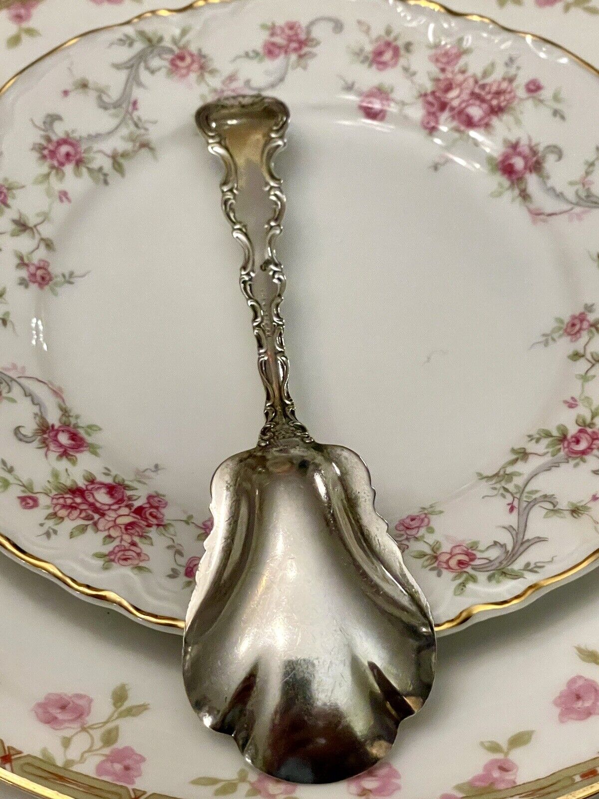 Strasbourg (Sterling, Lion-Anchor-G, 1897) Sugar Spoon Monogram T