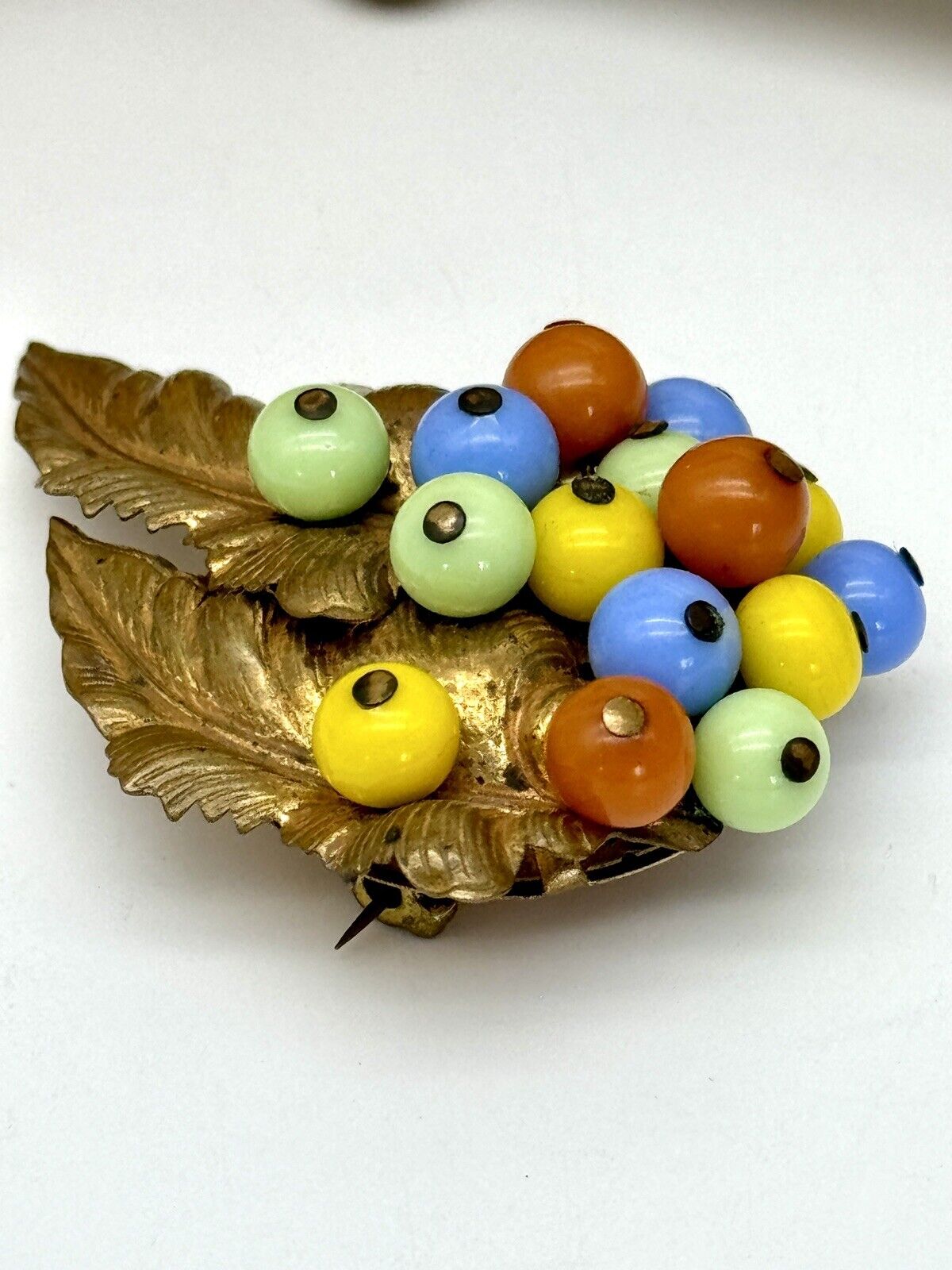 Haskell Style Vintage Fruit Salad Pastel Tones Brooch