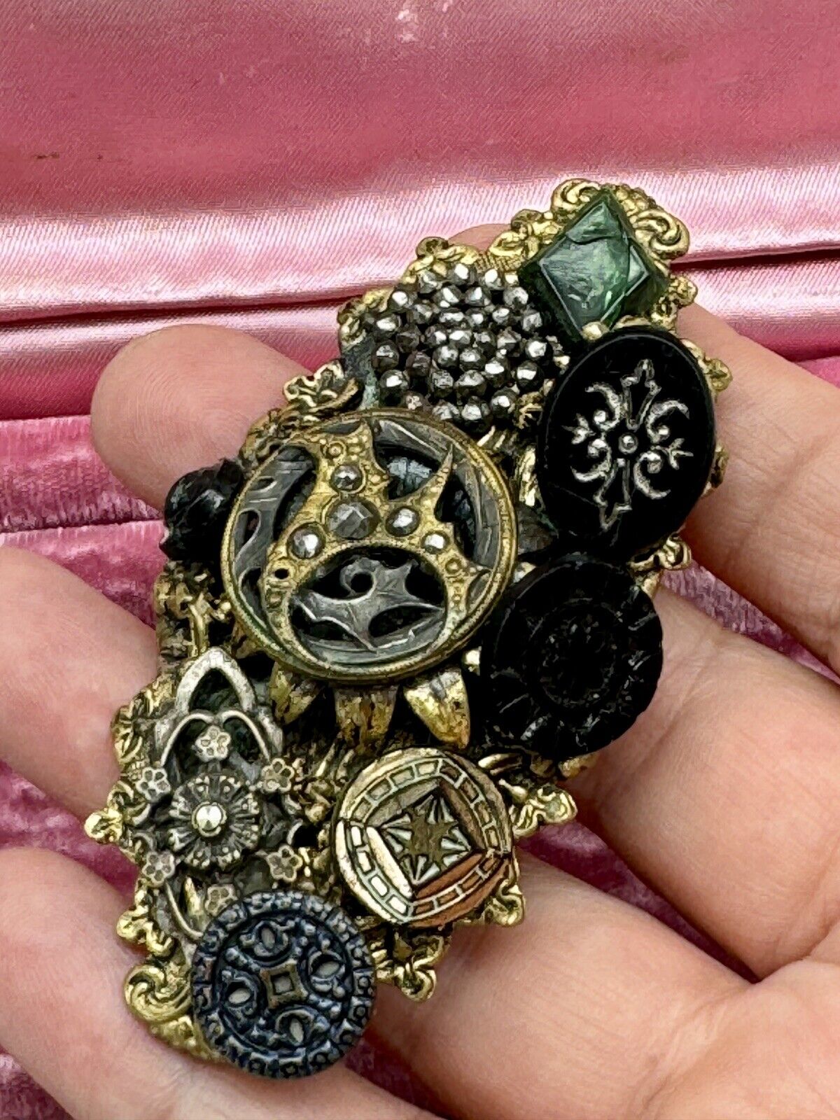 Vintage Large Steam Punk Brooch Victorian Style As Is‼️